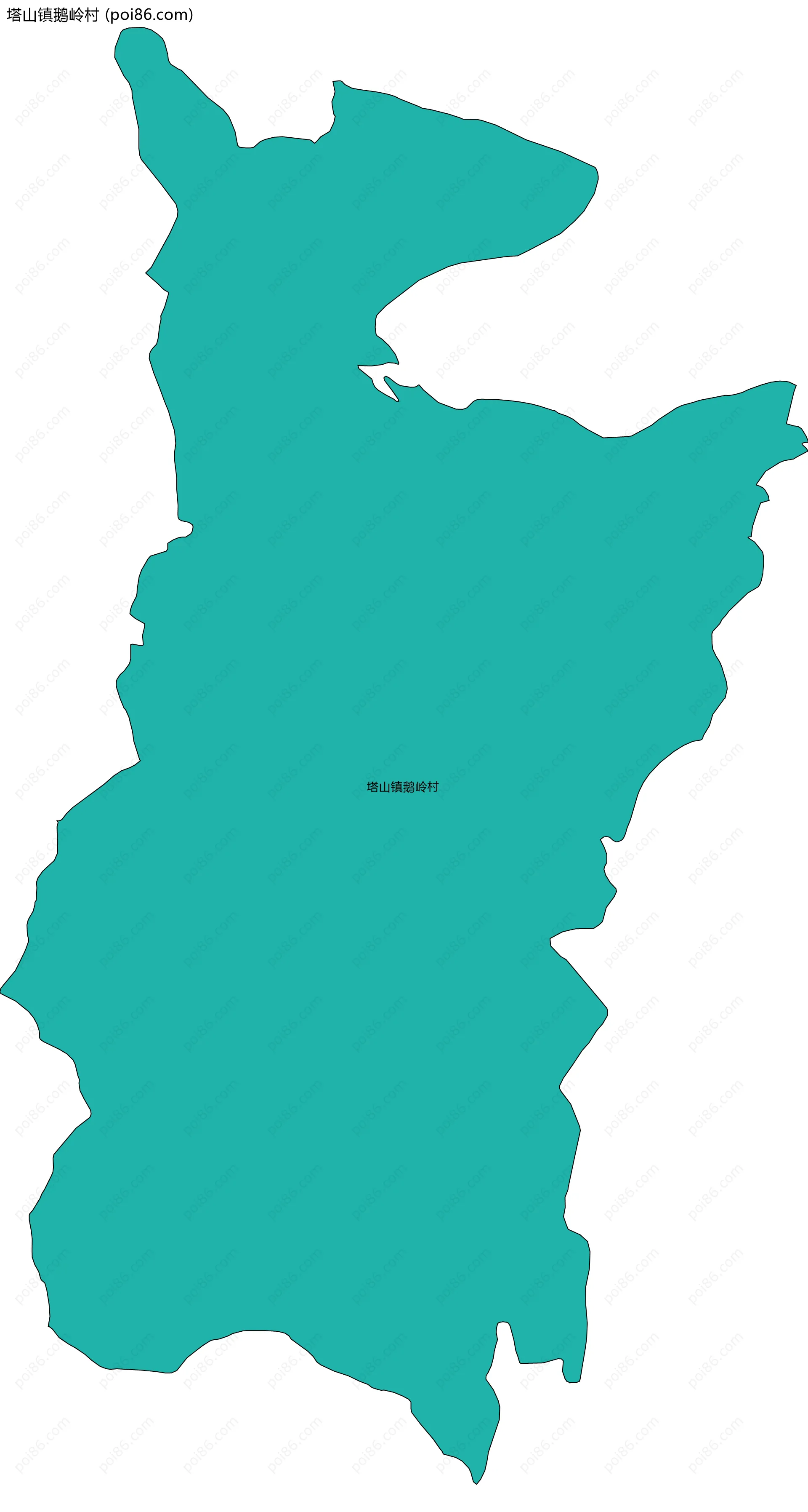 塔山镇鹅岭村边界地图