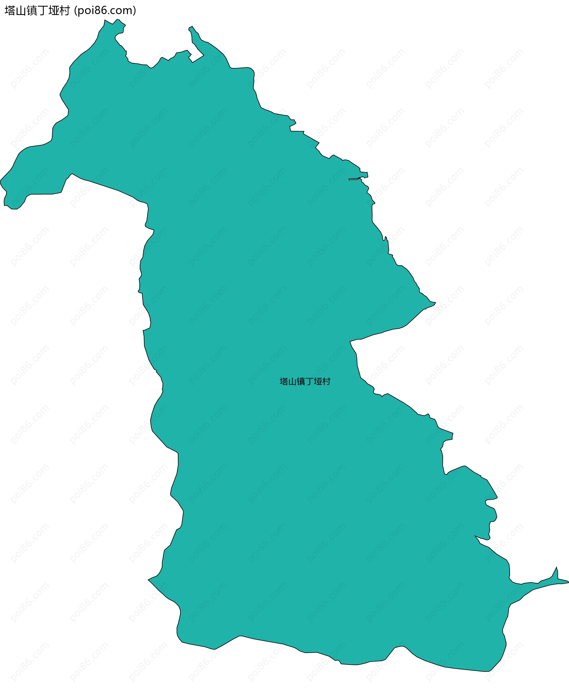 塔山镇丁垭村边界地图