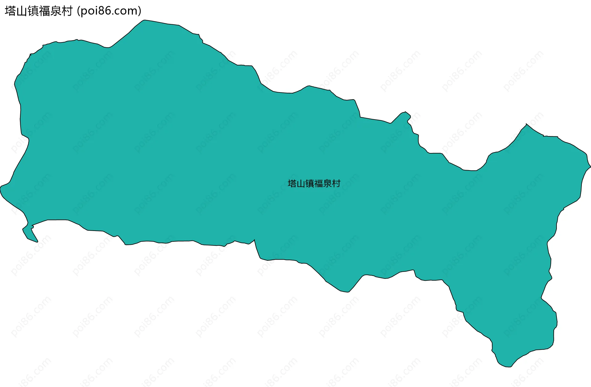 塔山镇福泉村边界地图