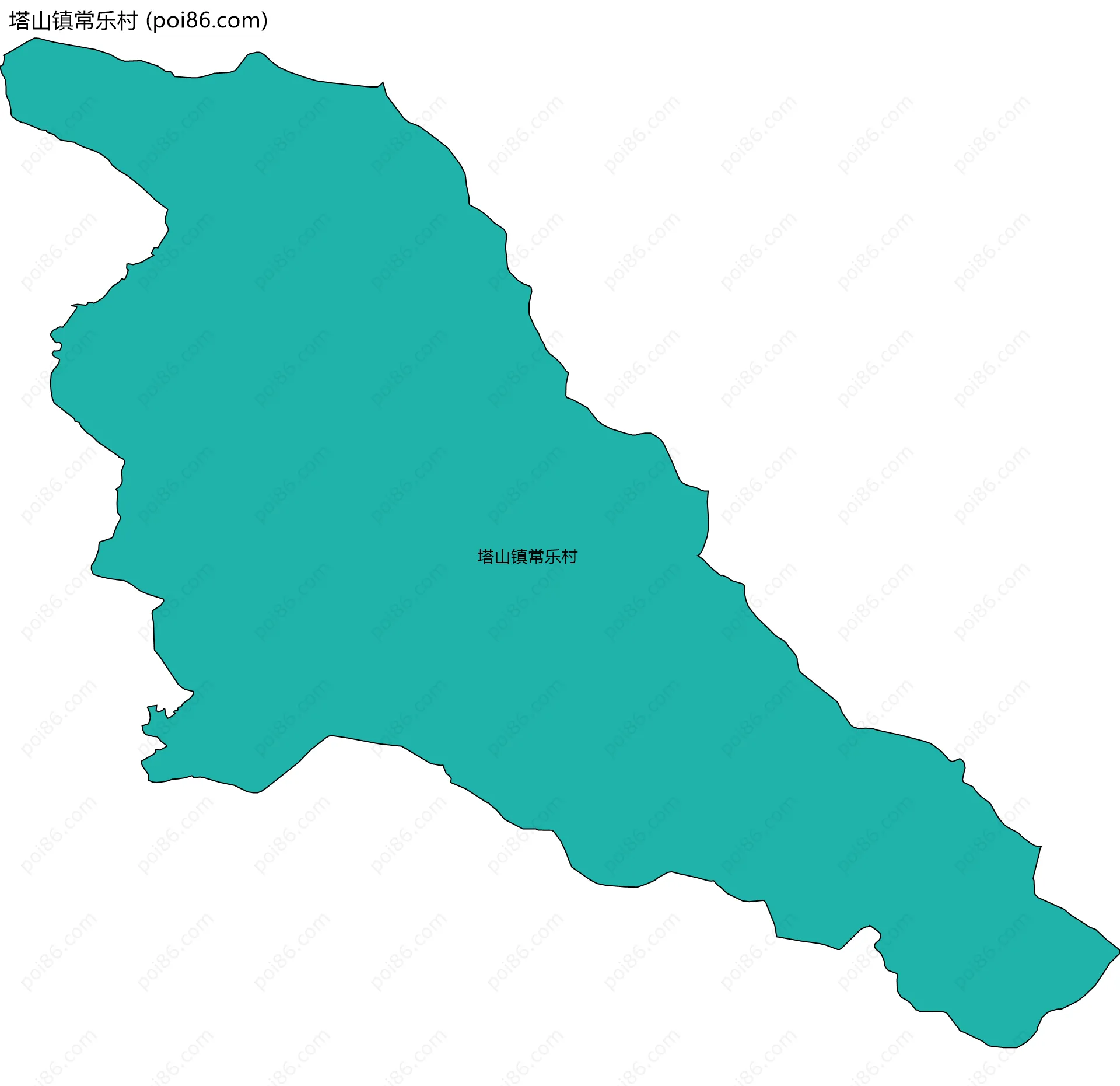 塔山镇常乐村边界地图