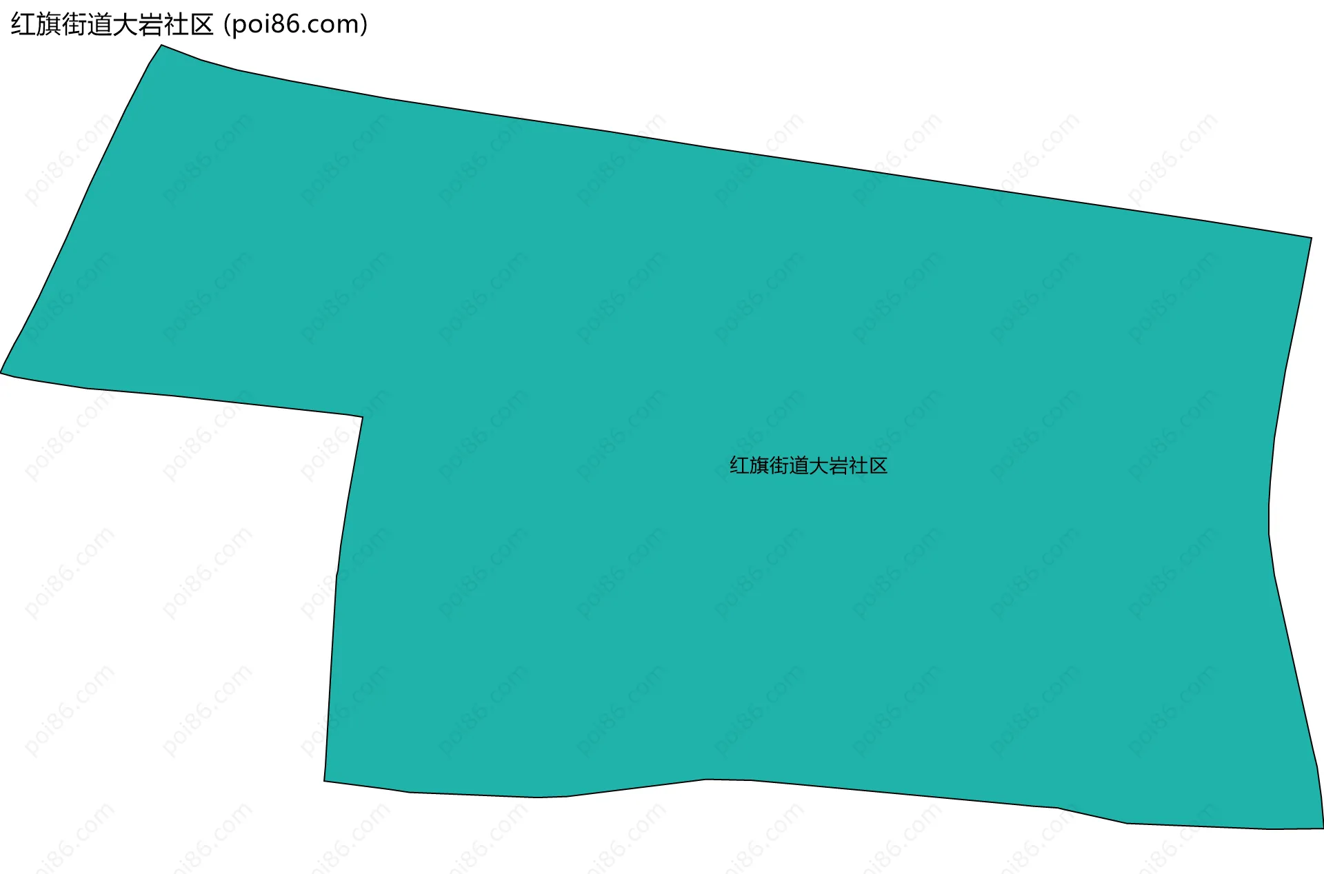 红旗街道大岩社区边界地图