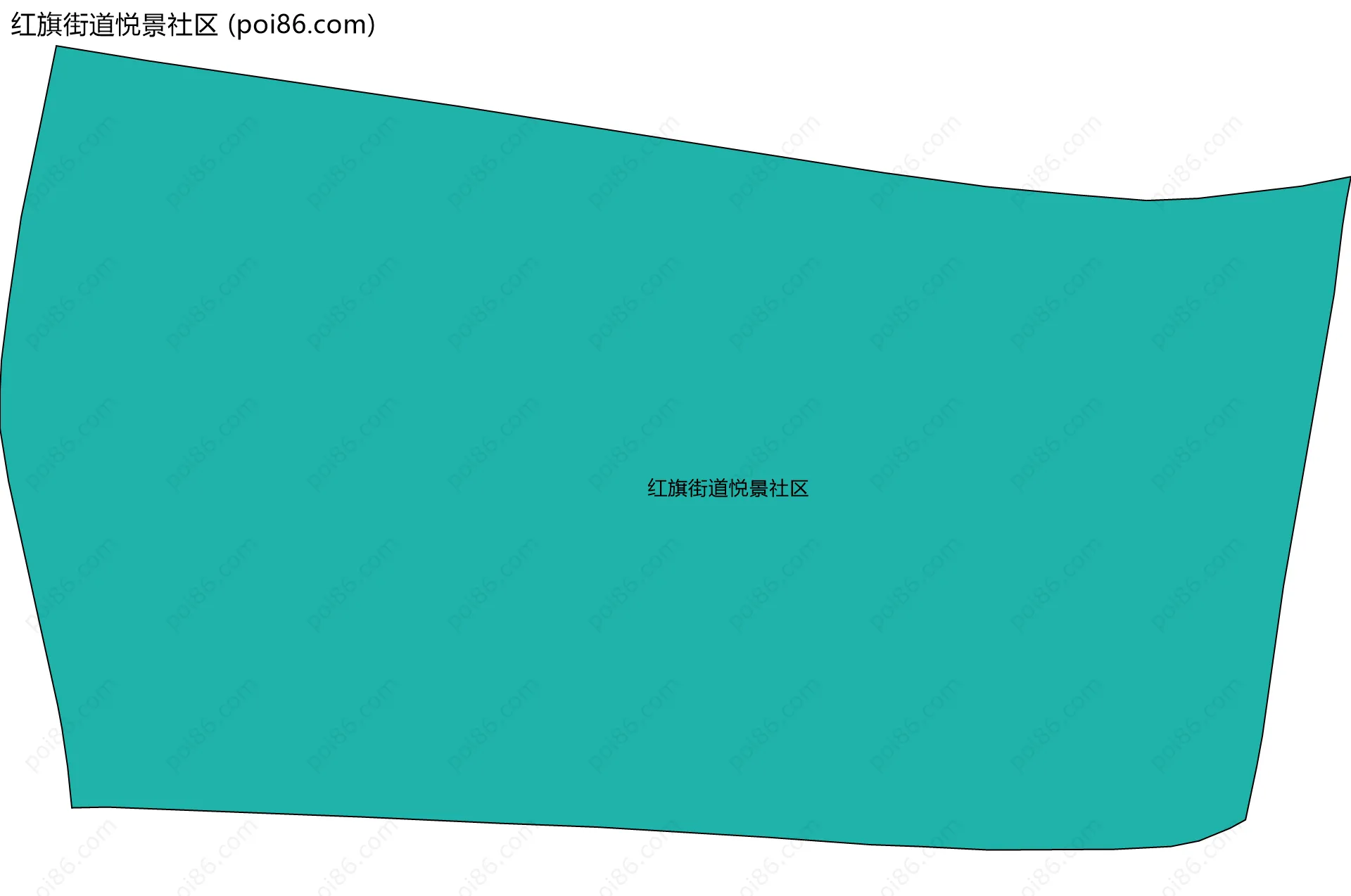 红旗街道悦景社区边界地图