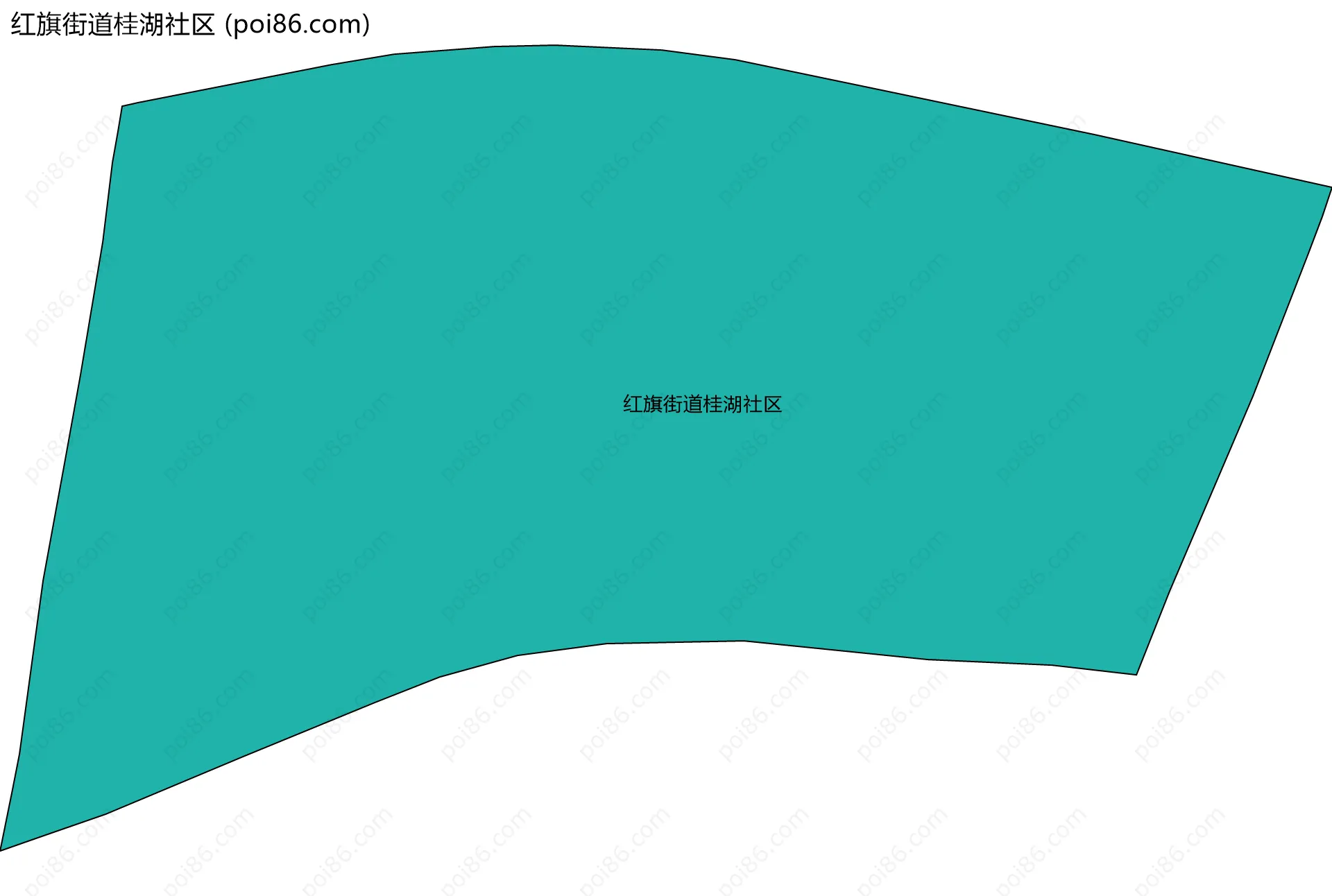 红旗街道桂湖社区边界地图