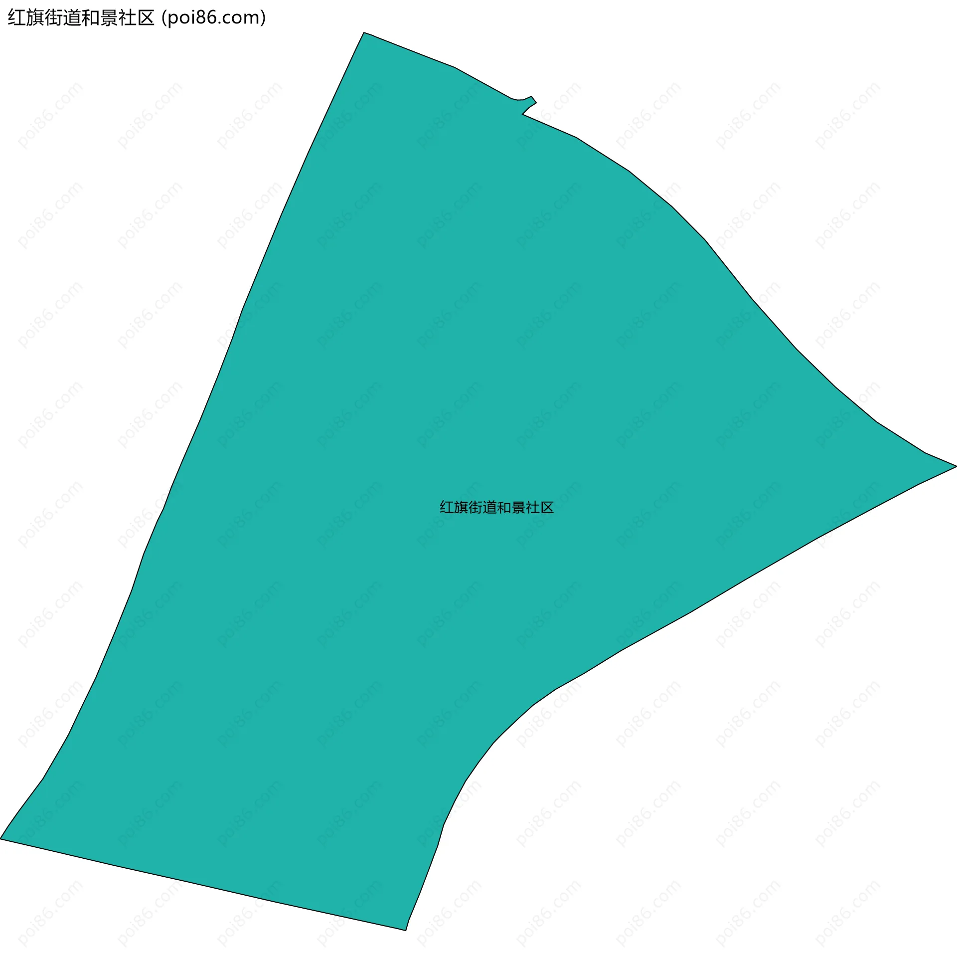 红旗街道和景社区边界地图