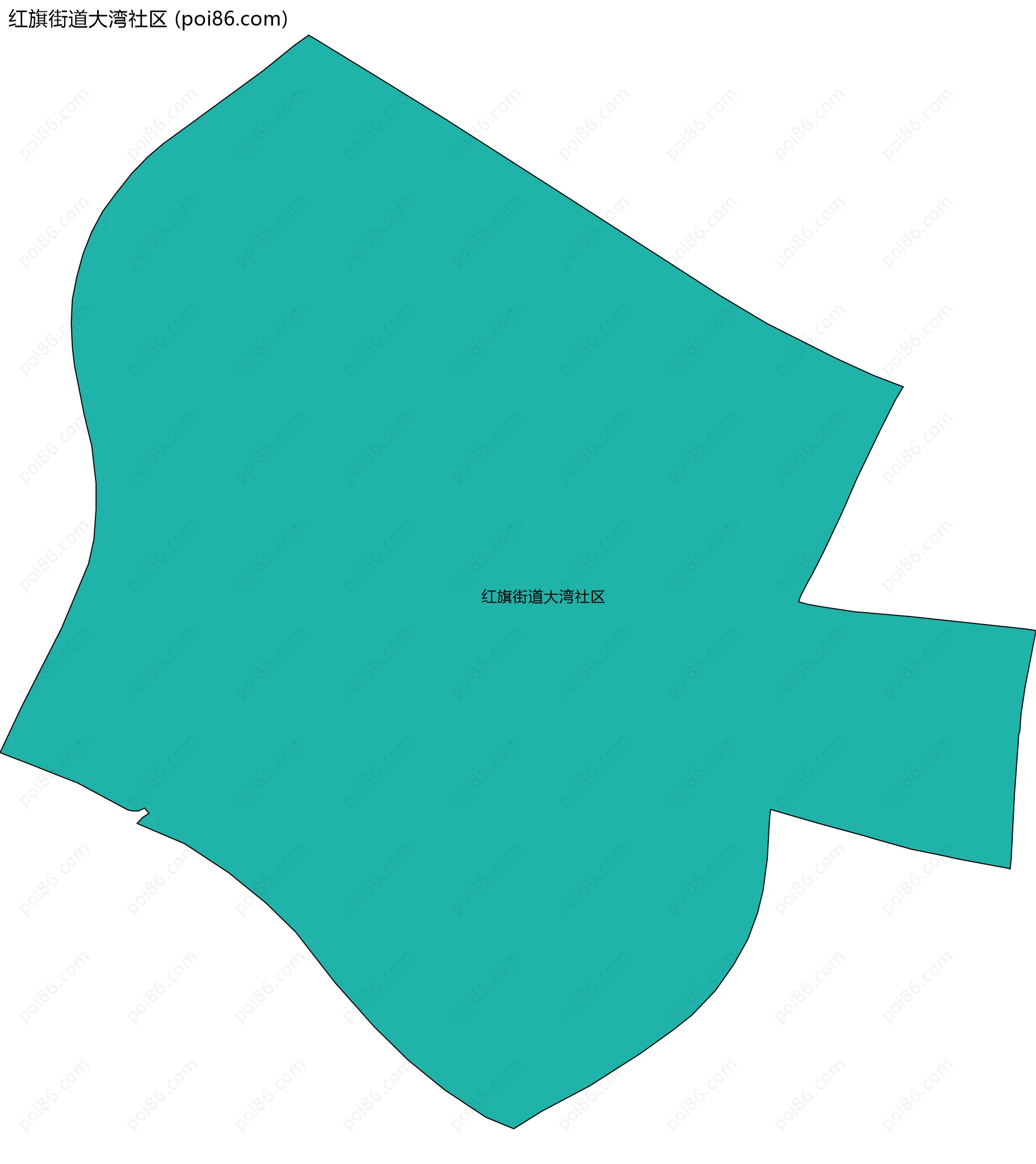 红旗街道大湾社区边界地图