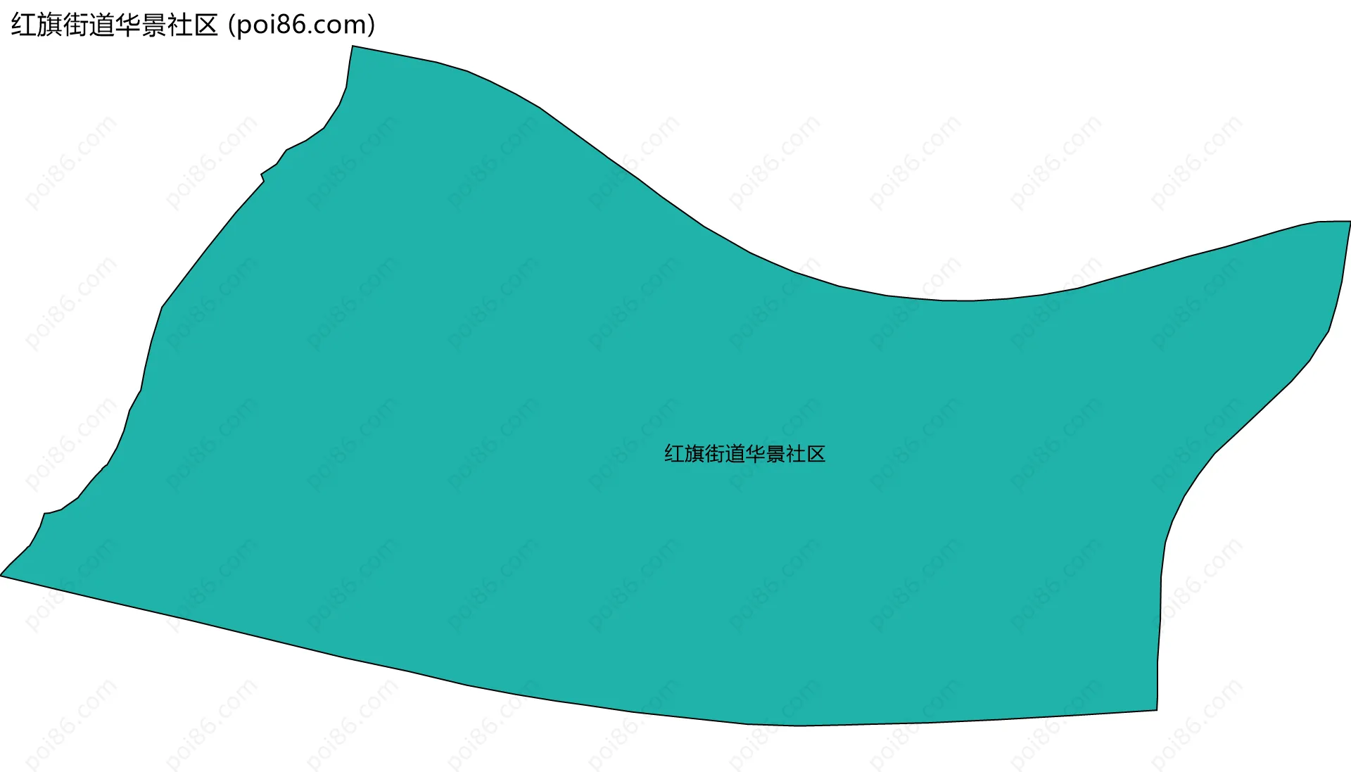 红旗街道华景社区边界地图