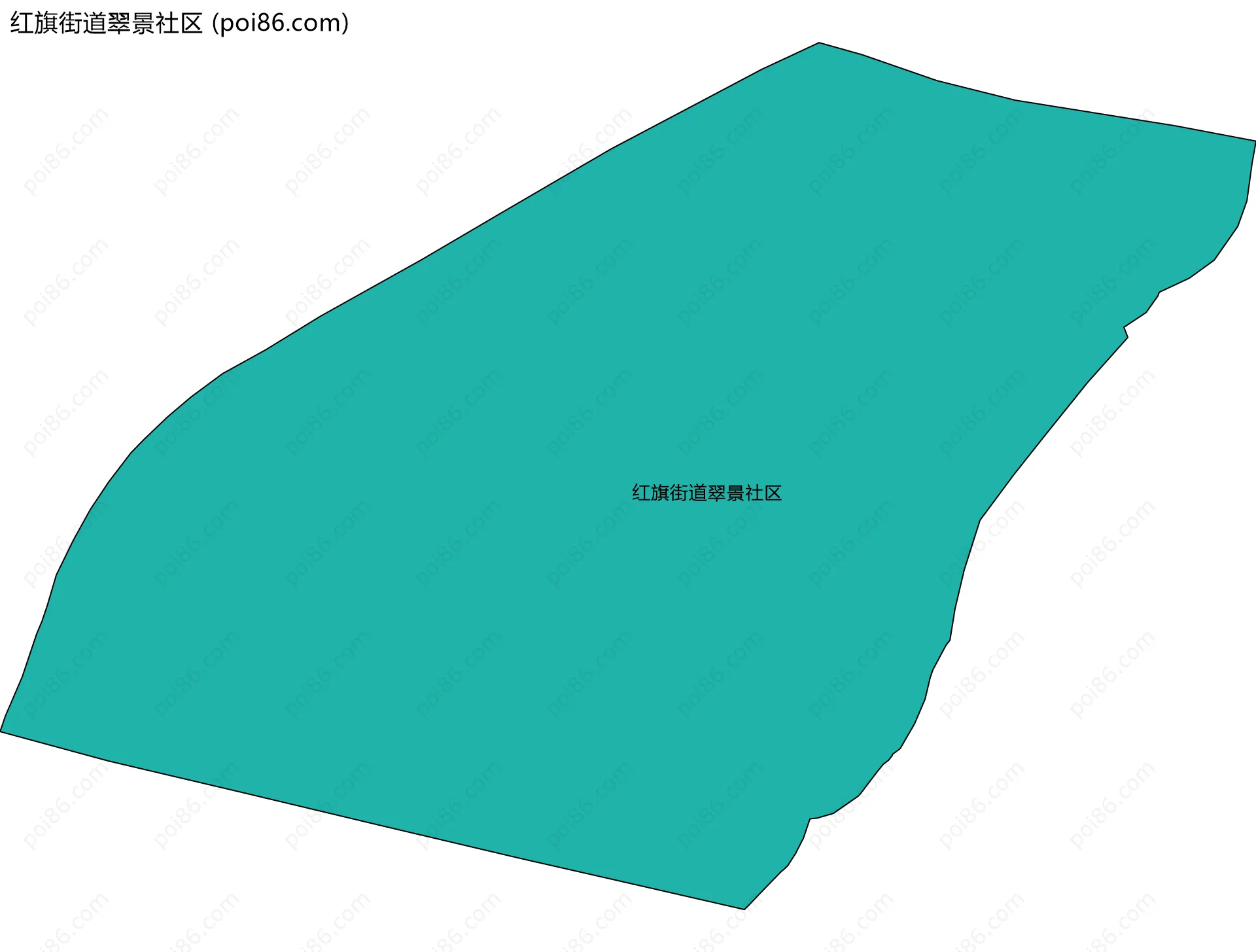 红旗街道翠景社区边界地图