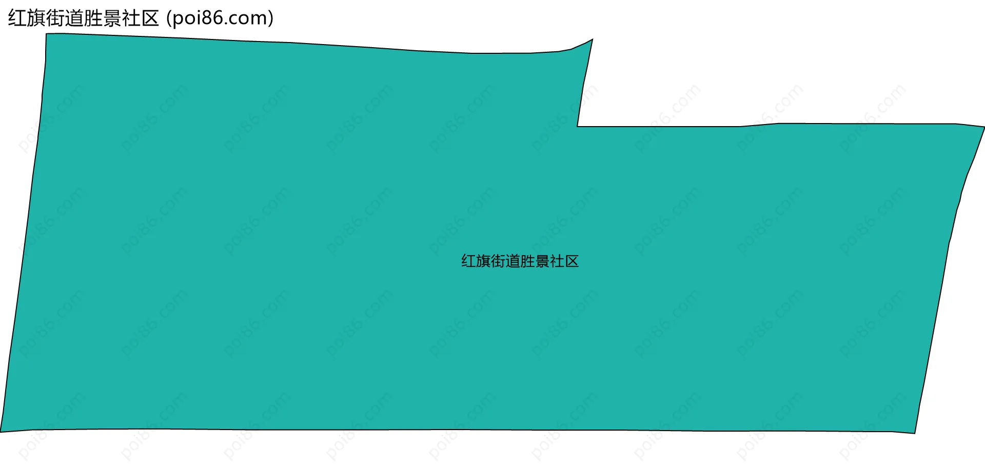 红旗街道胜景社区边界地图