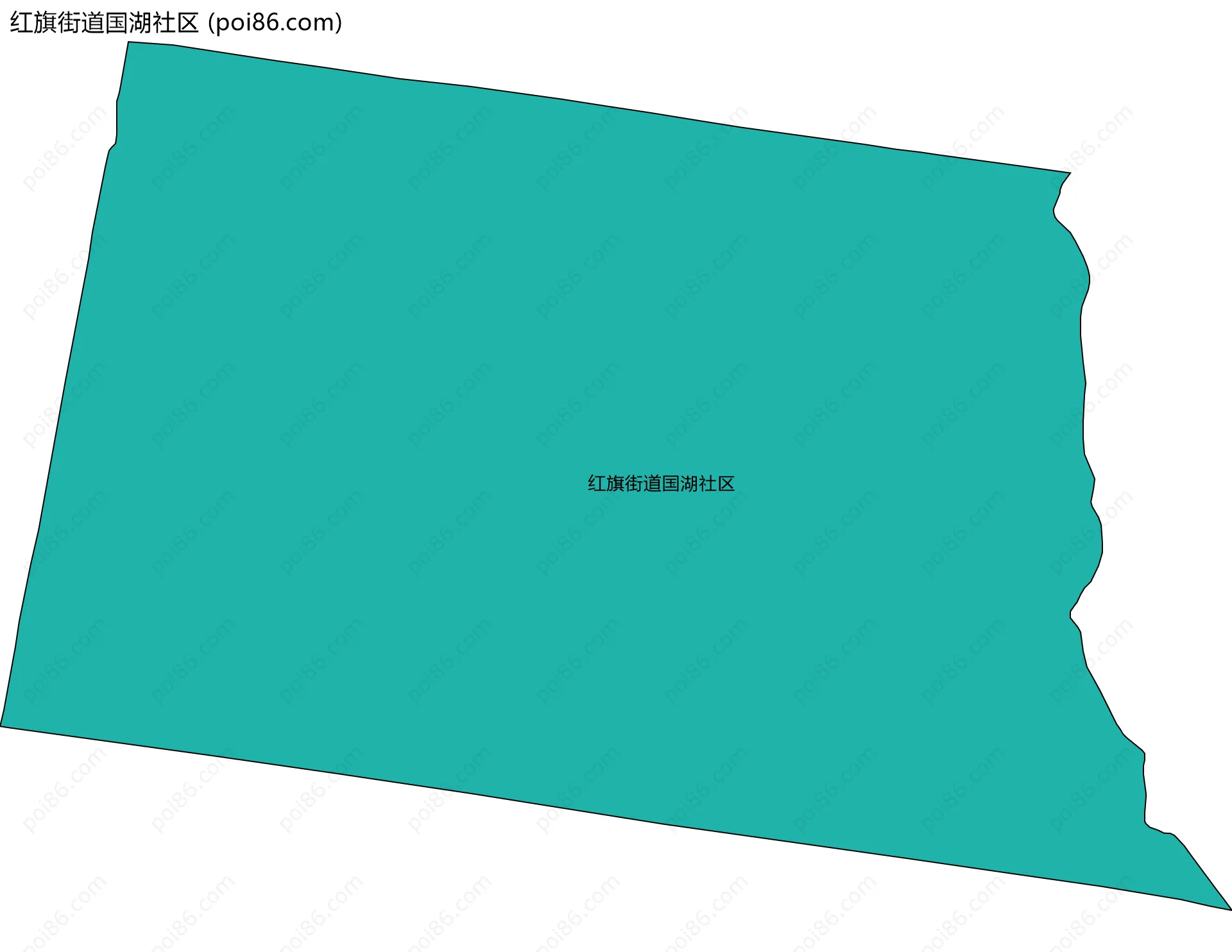 红旗街道国湖社区边界地图