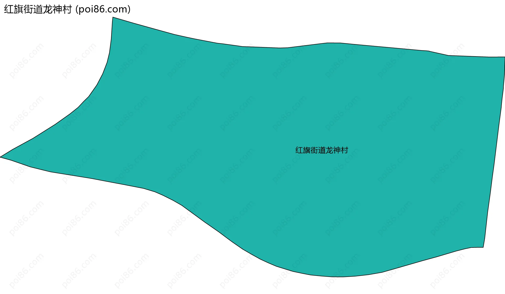 红旗街道龙神村边界地图