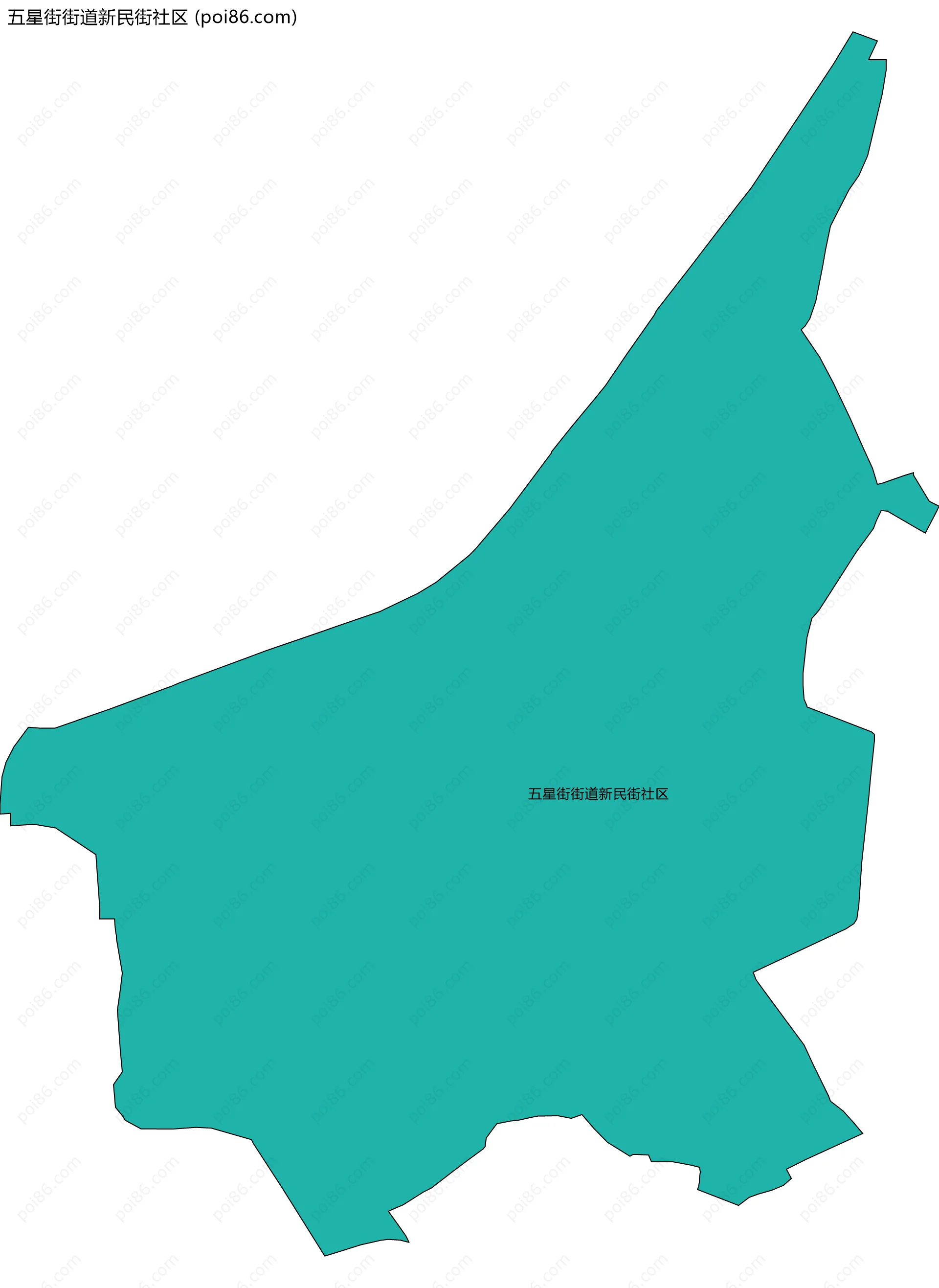 五星街街道新民街社区边界地图