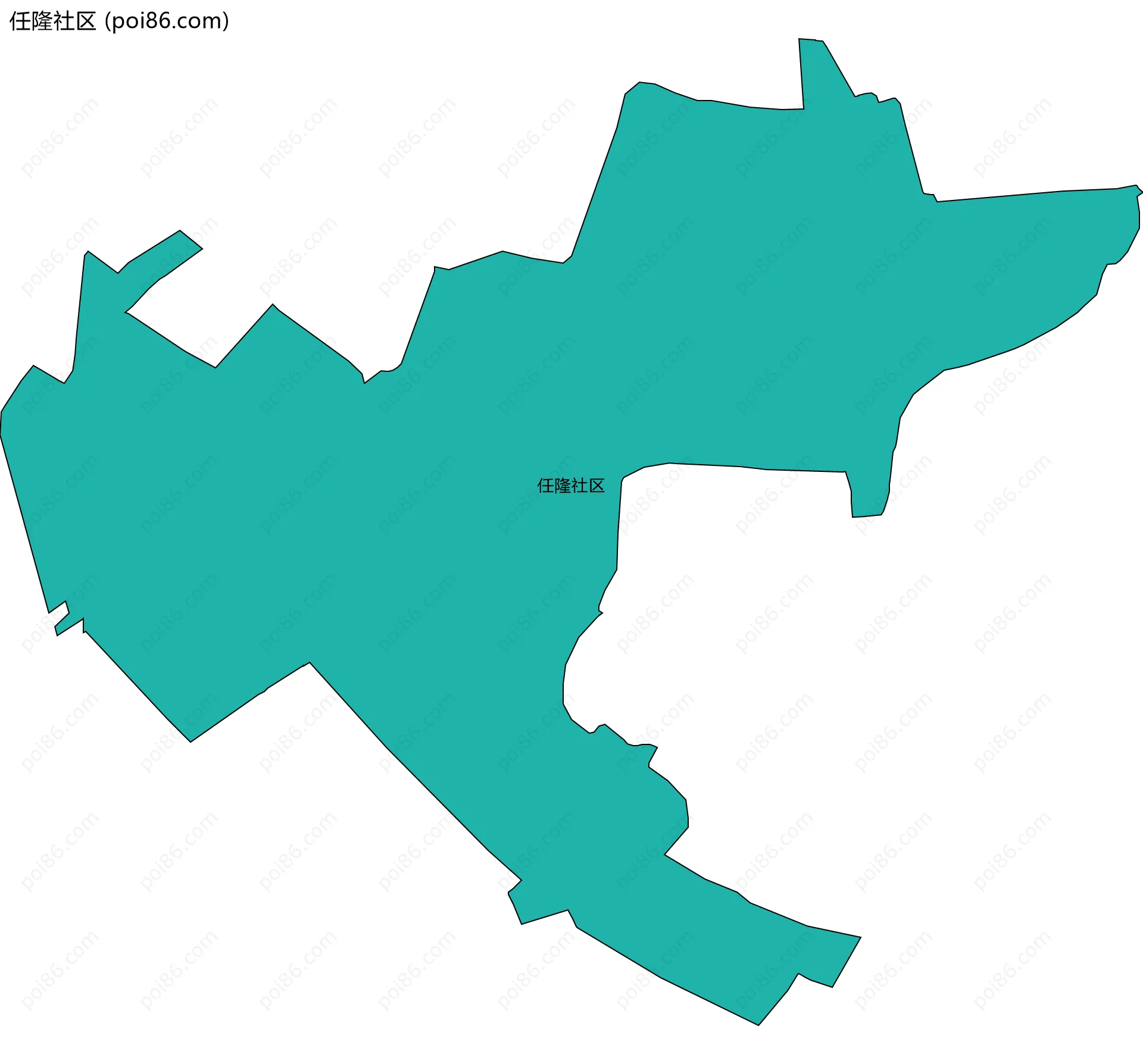 任隆社区边界地图