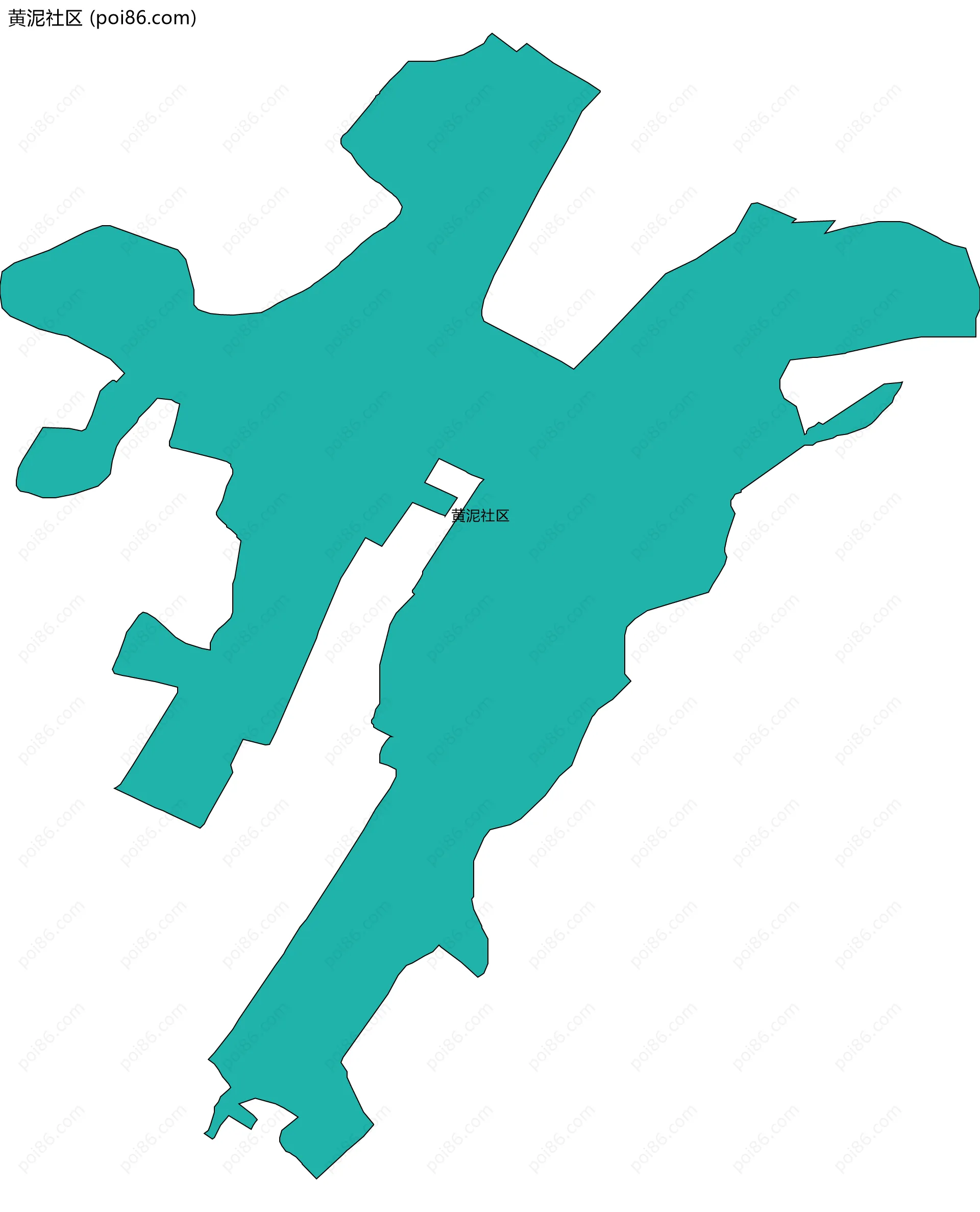 黄泥社区边界地图