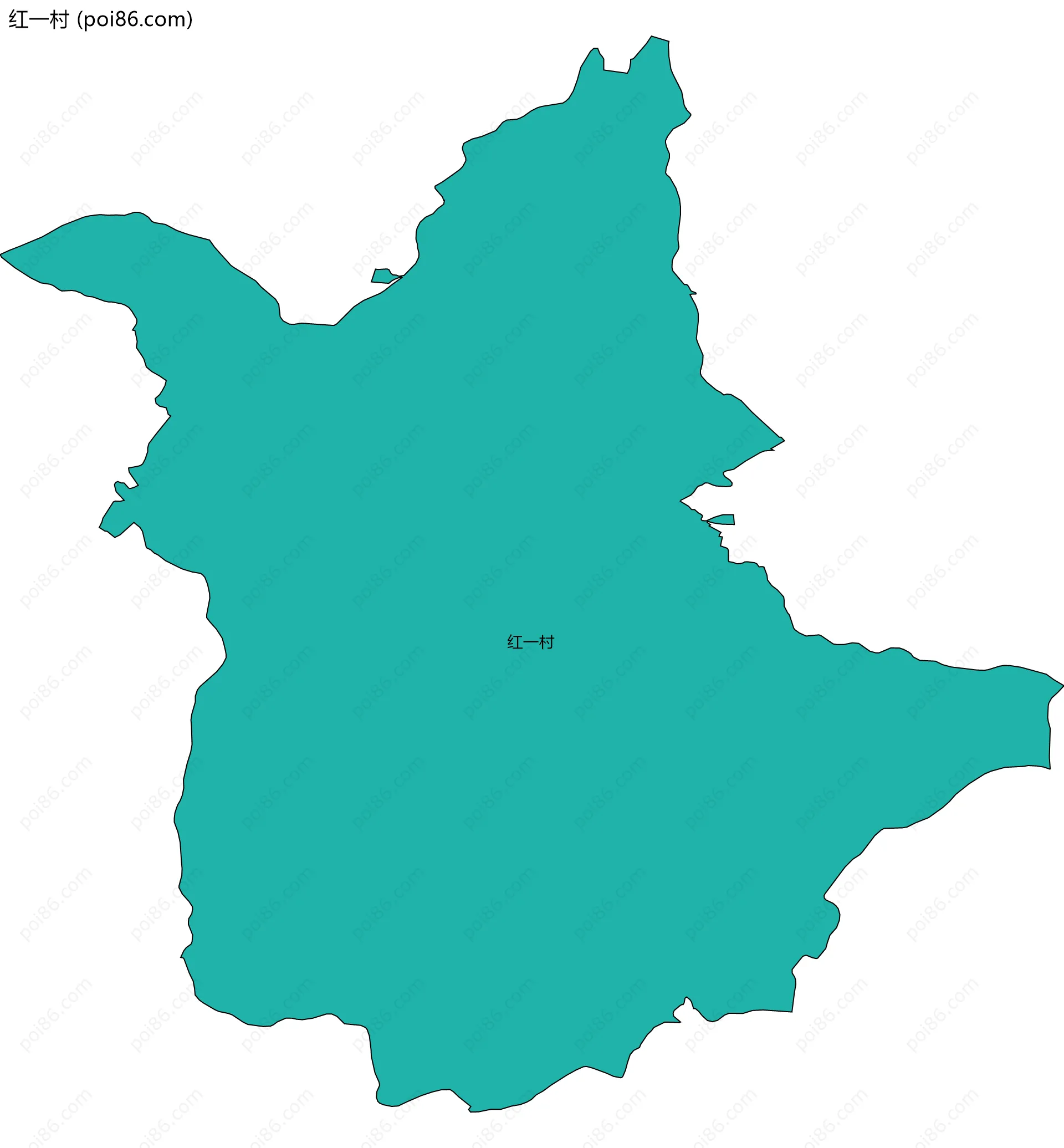 红一村边界地图