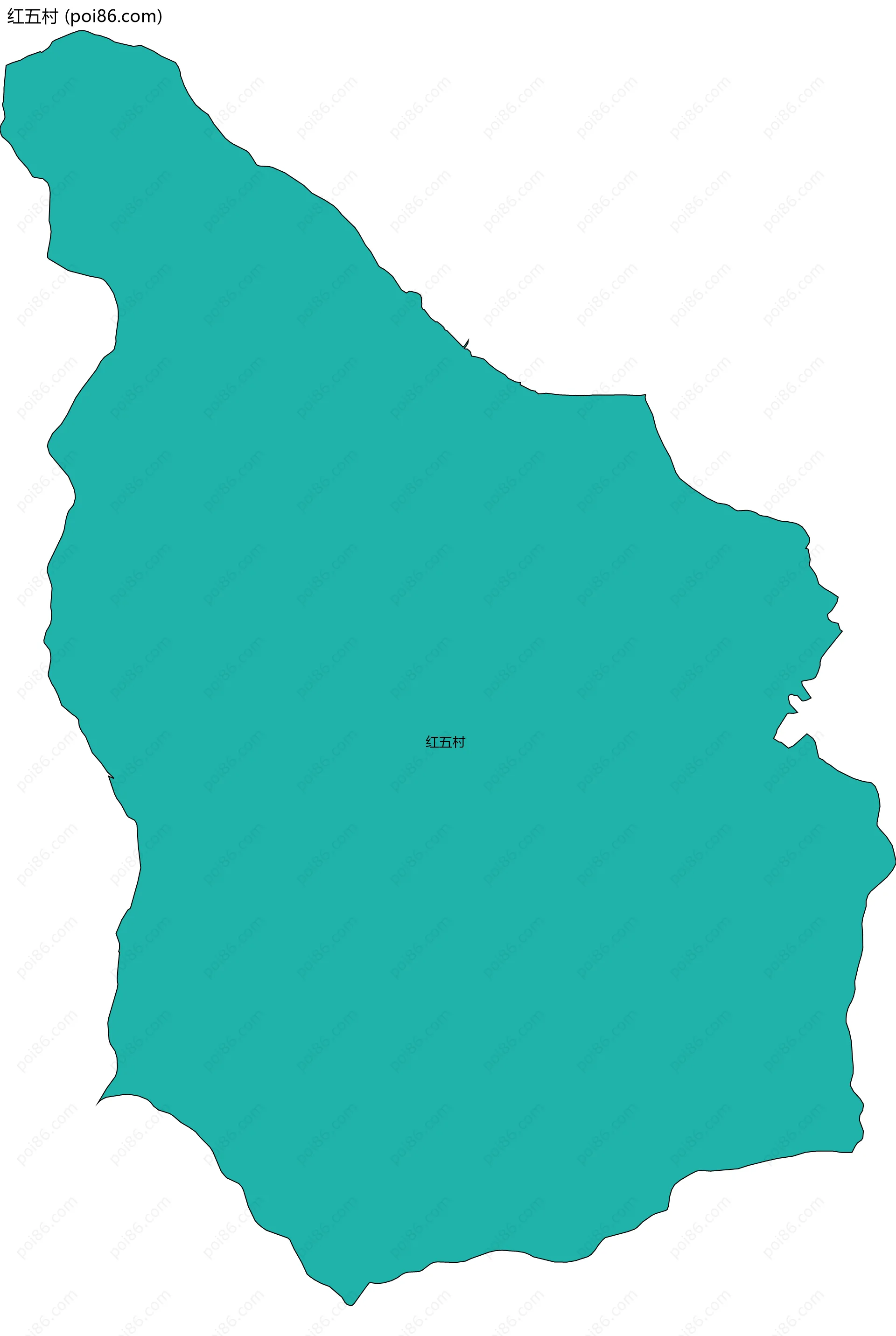 红五村边界地图
