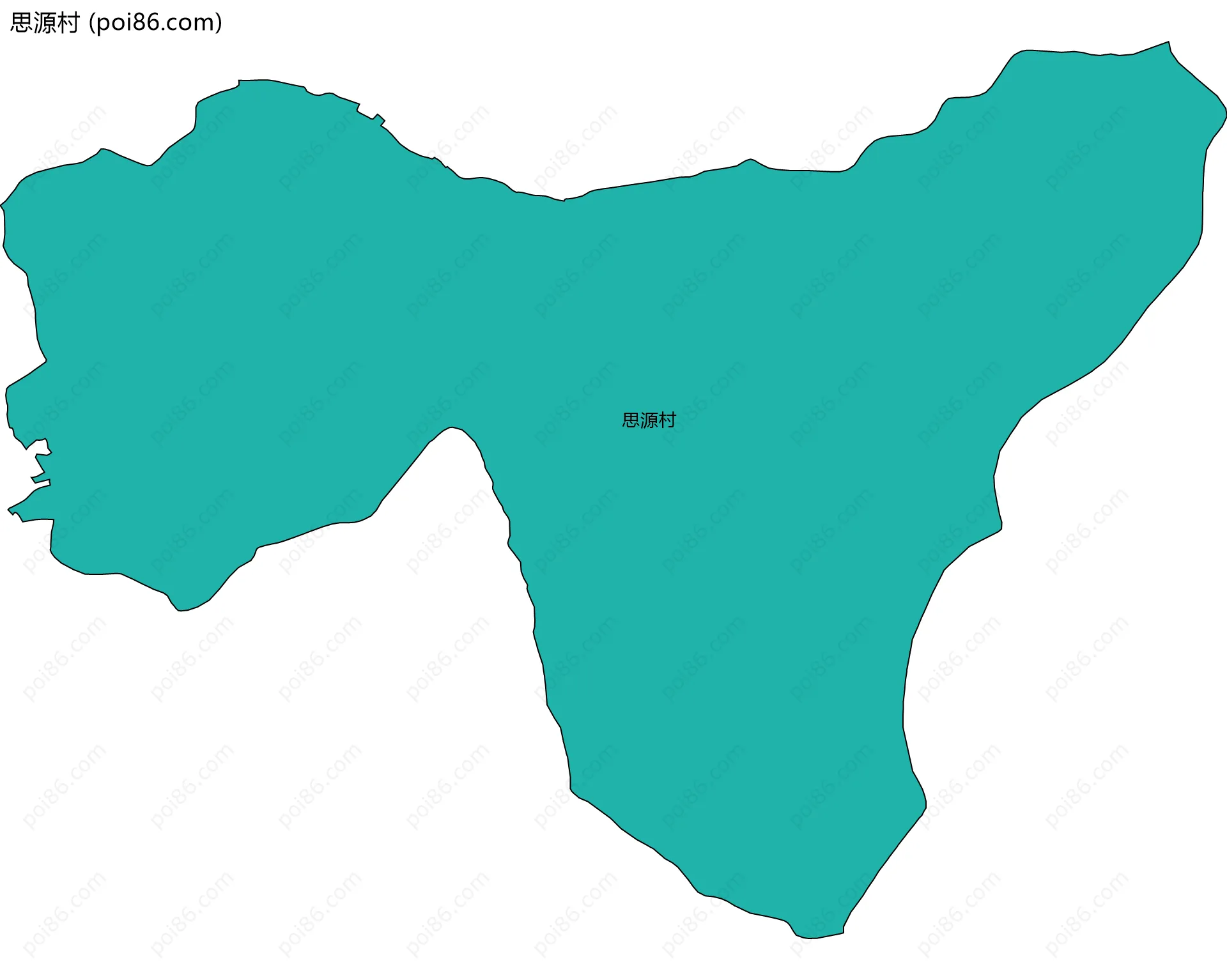 思源村边界地图