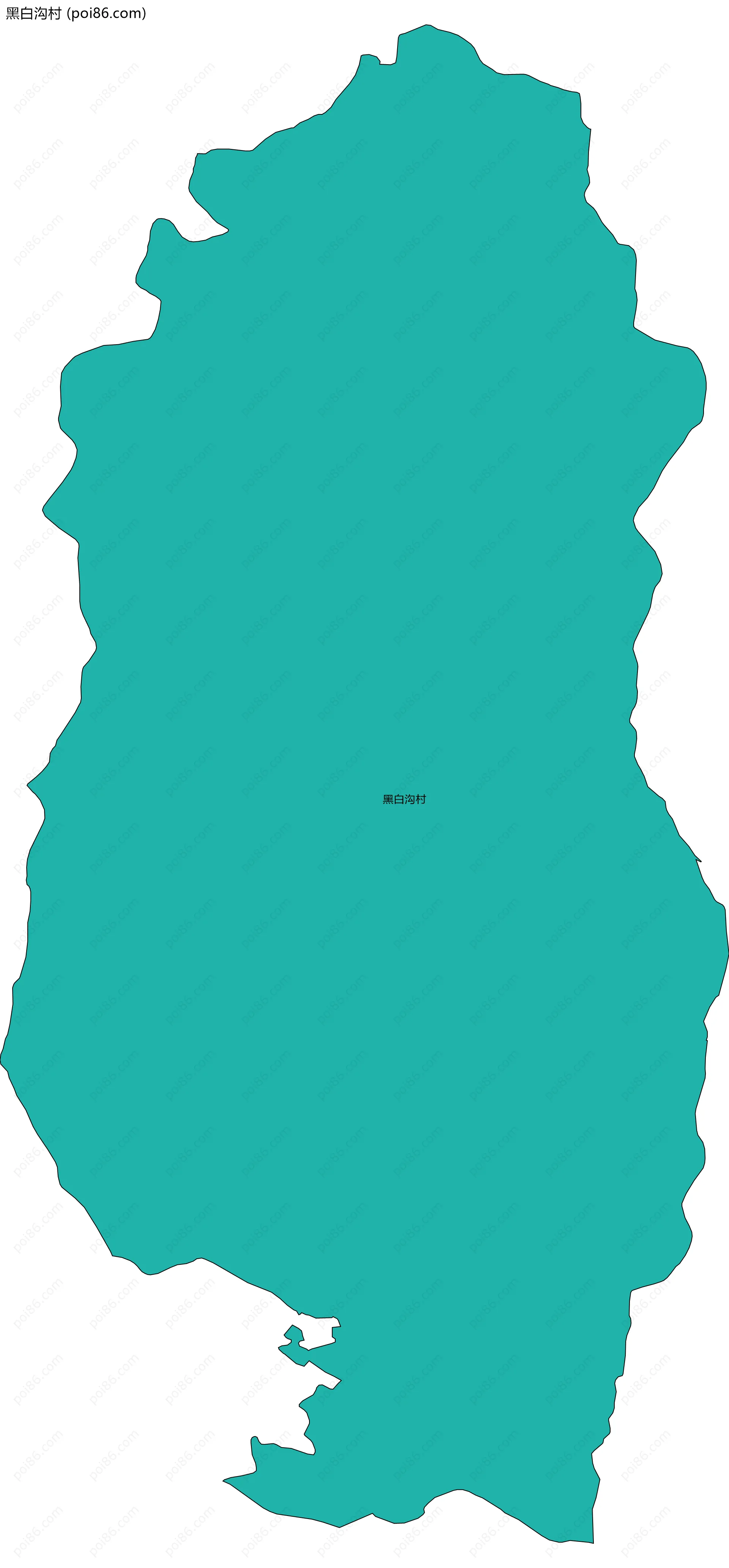 黑白沟村边界地图