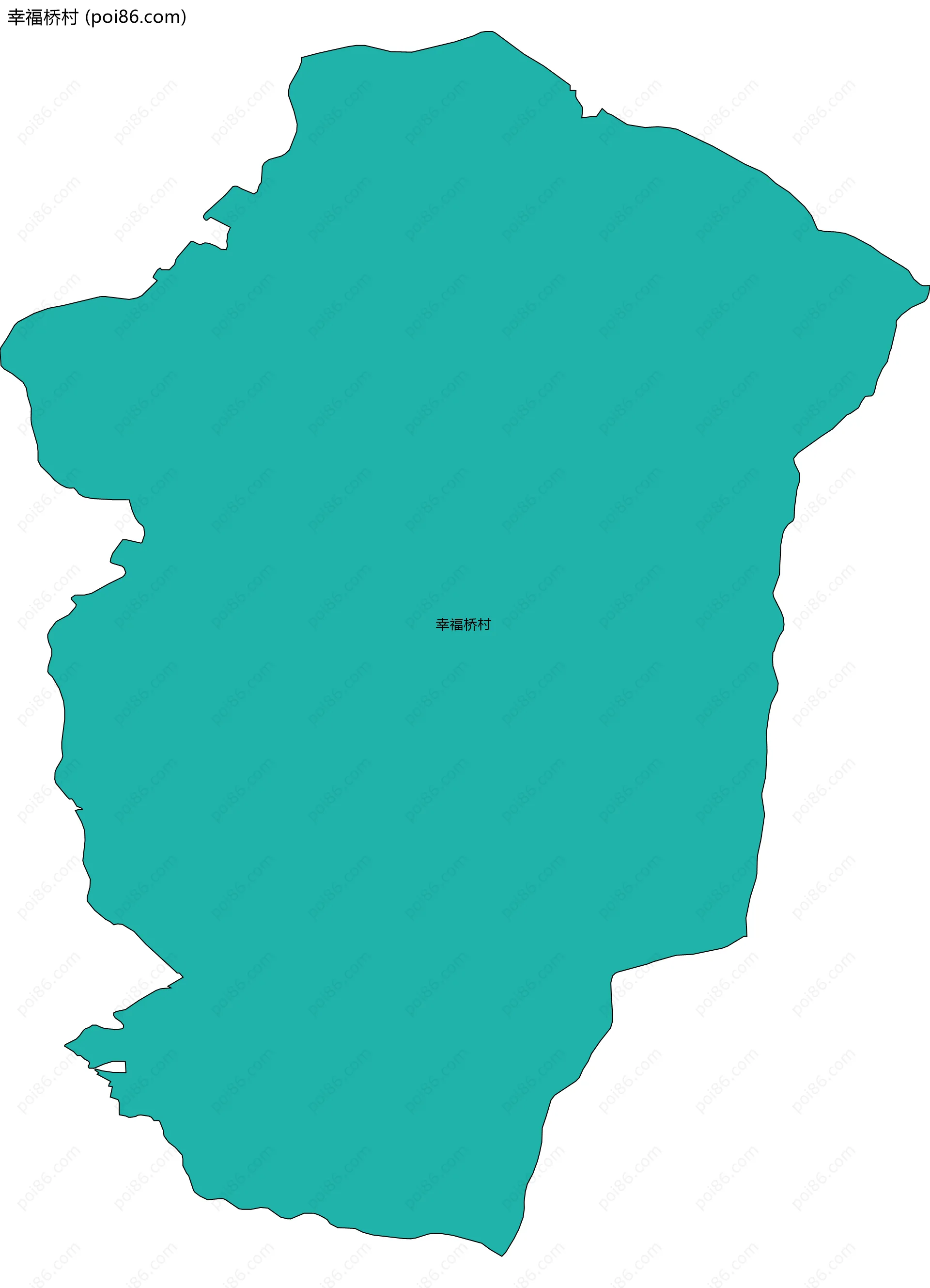 幸福桥村边界地图