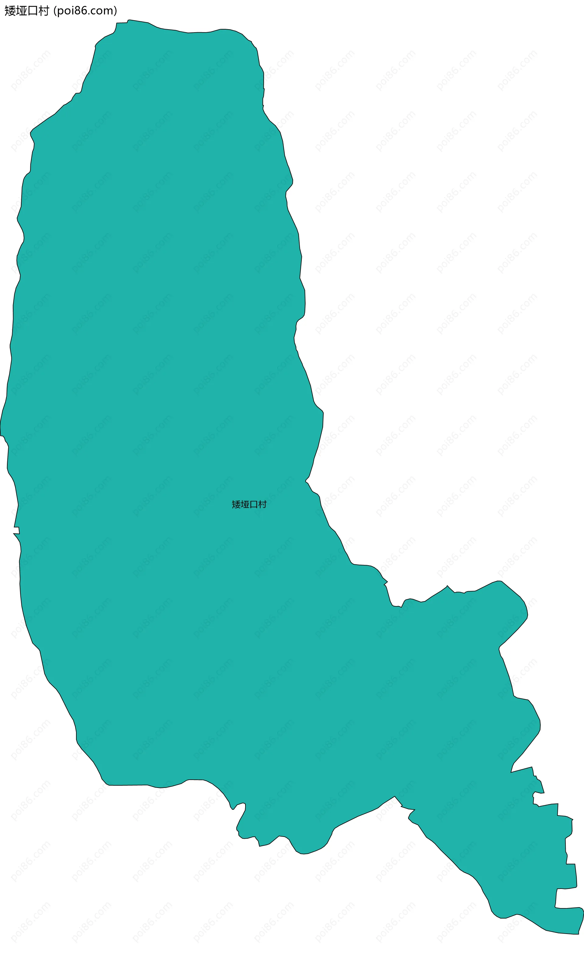 矮垭口村边界地图