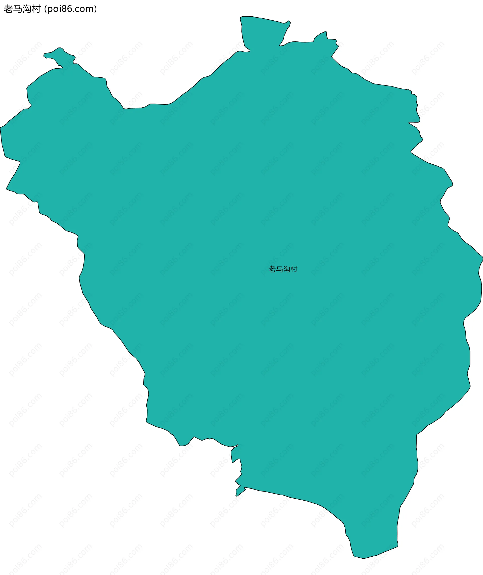 老马沟村边界地图