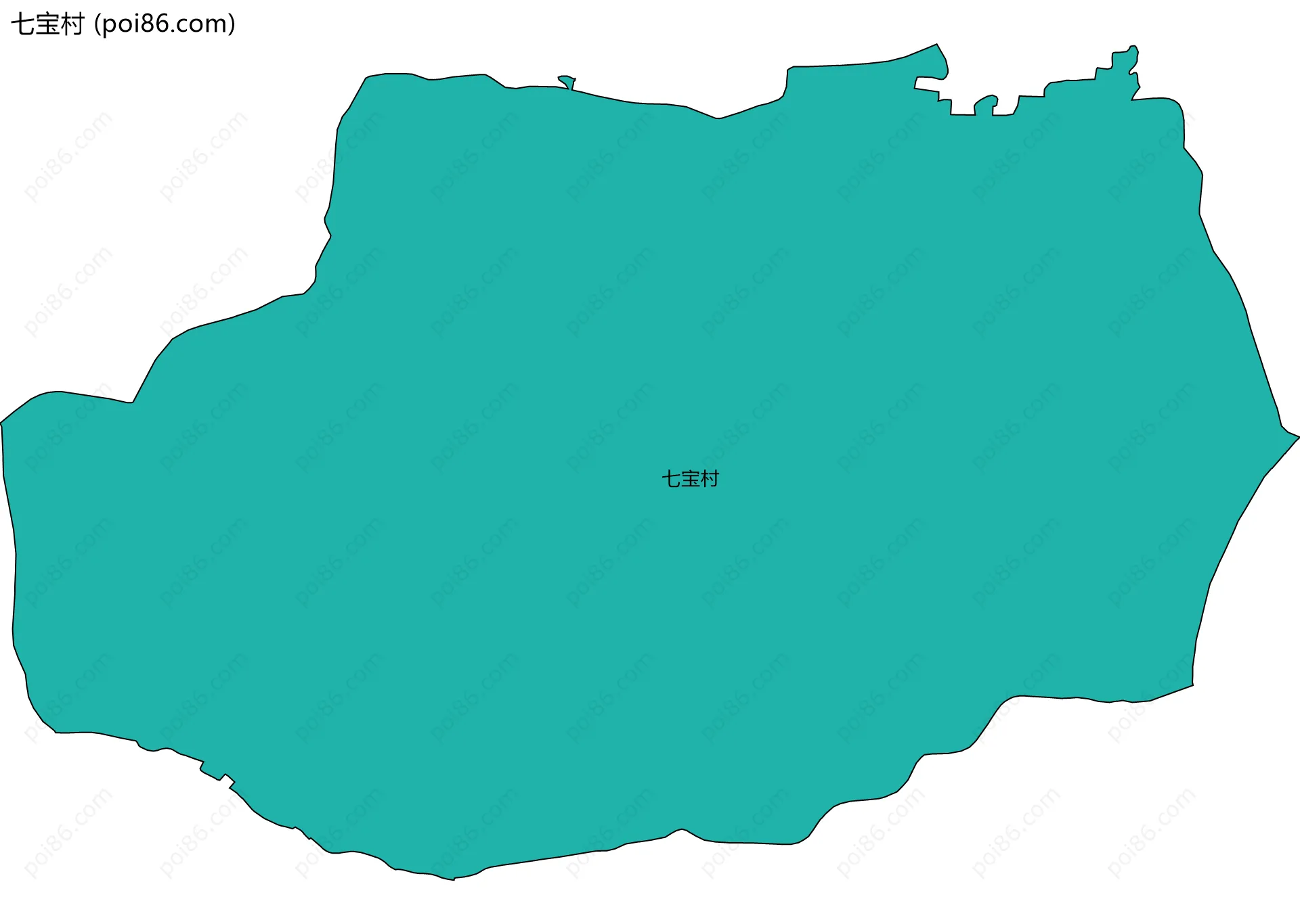 七宝村边界地图