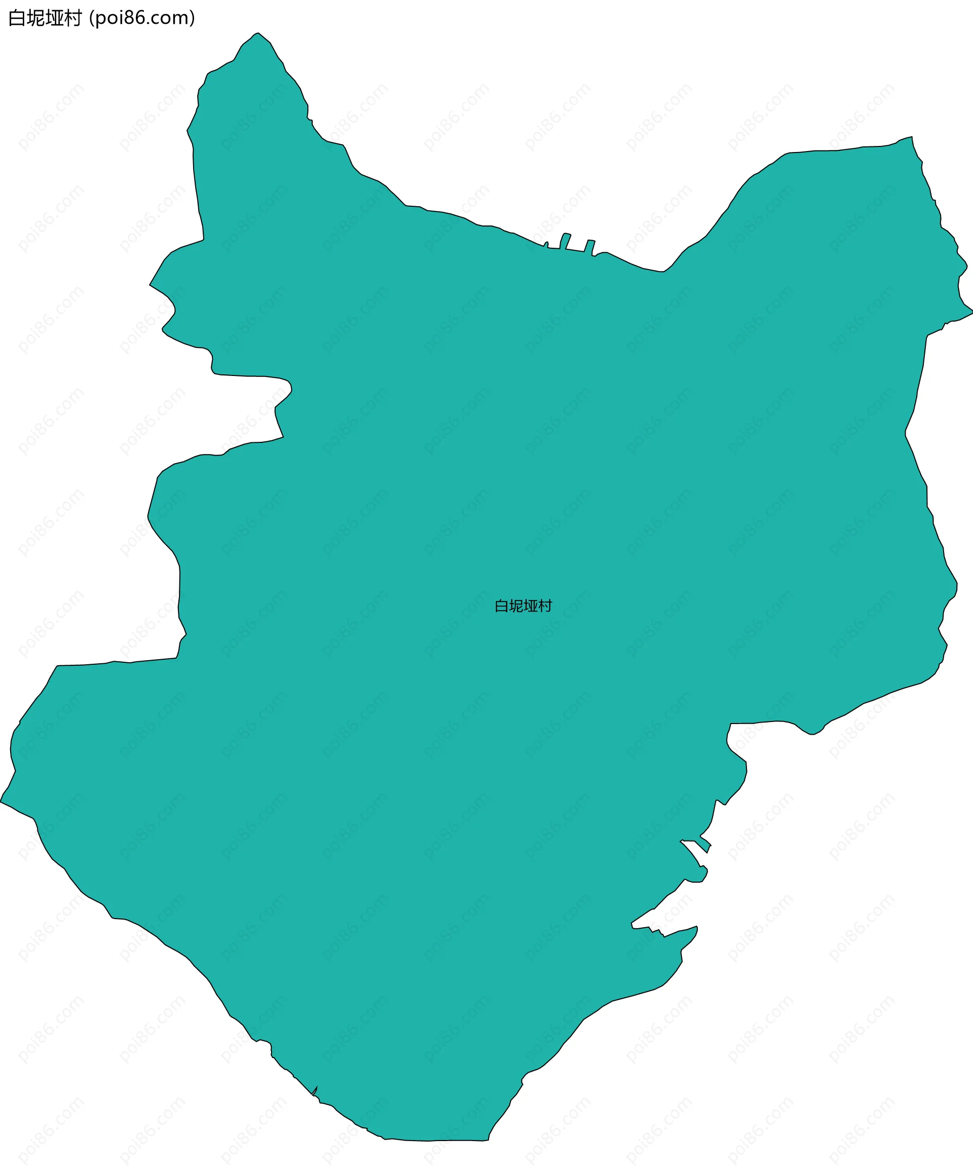 白坭垭村边界地图