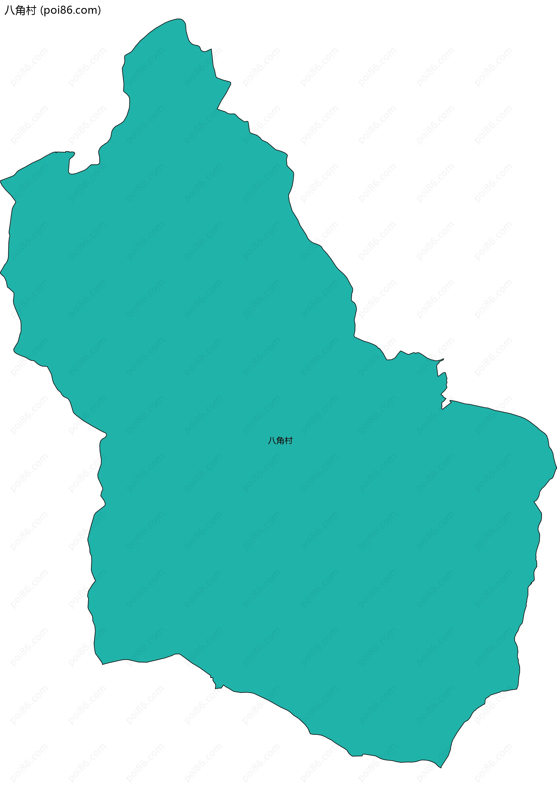 八角村边界地图