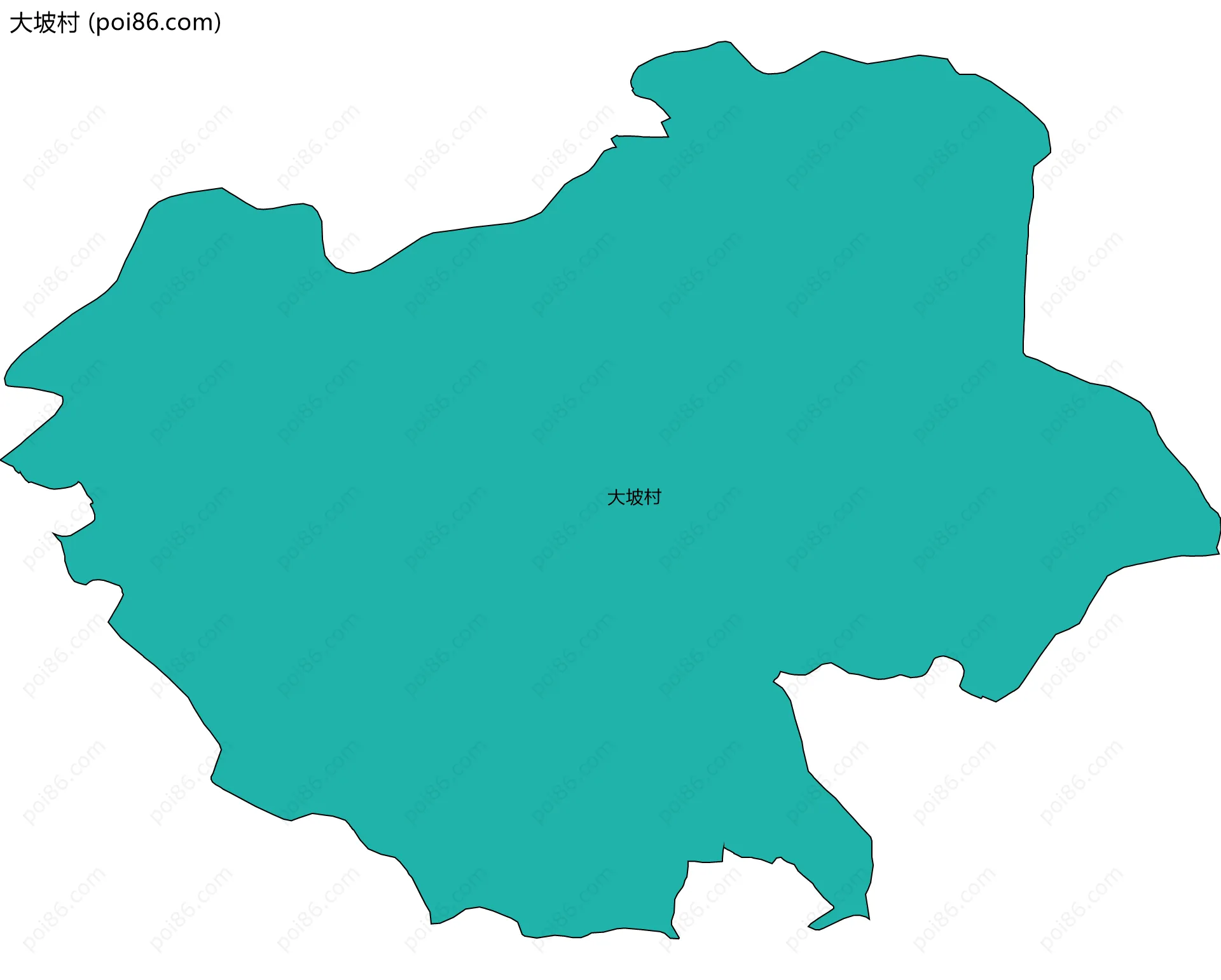 大坡村边界地图