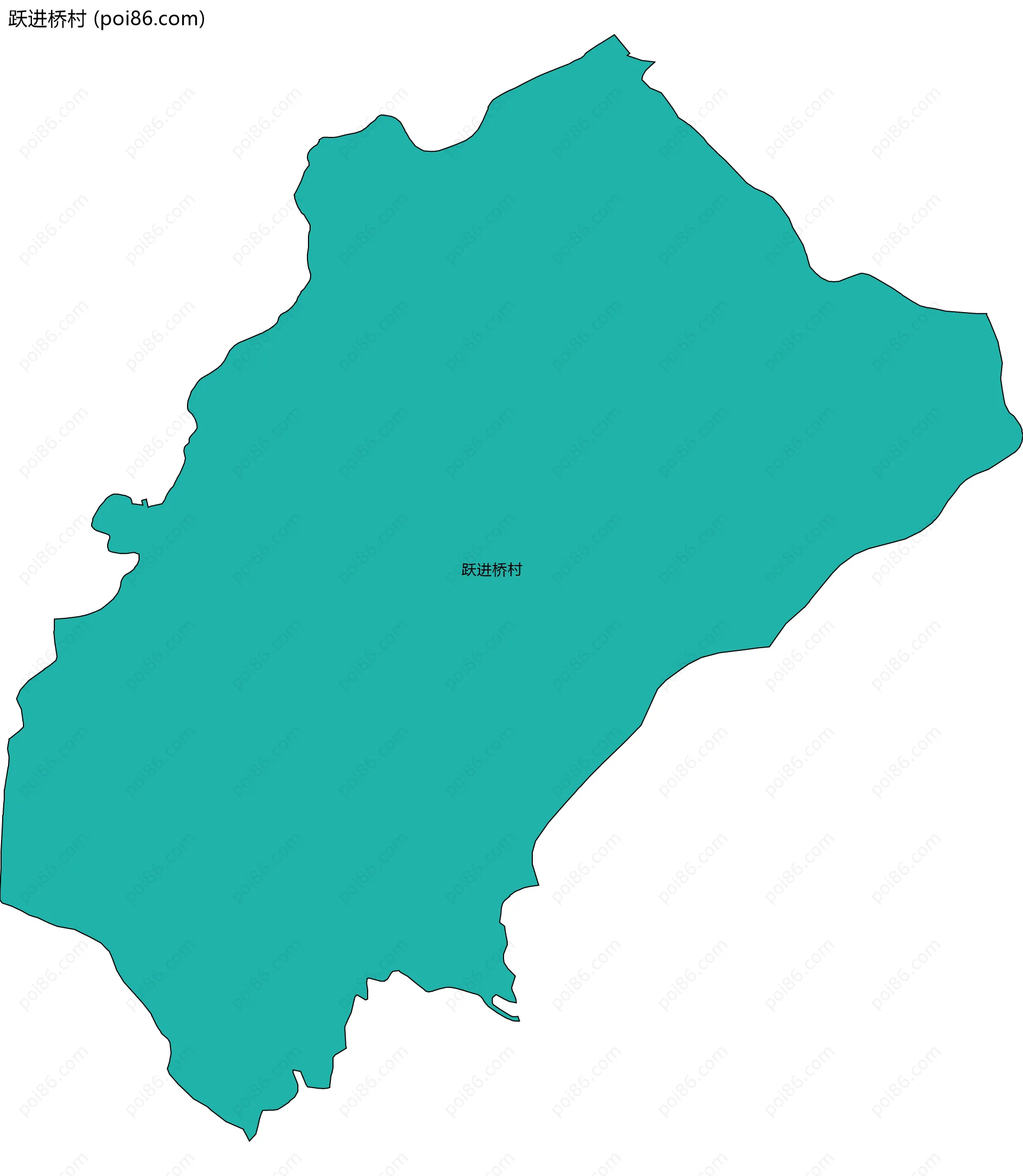 跃进桥村边界地图