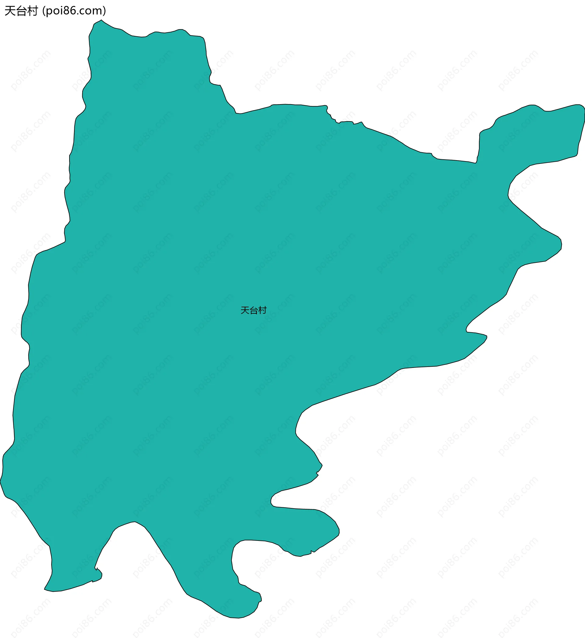 天台村边界地图