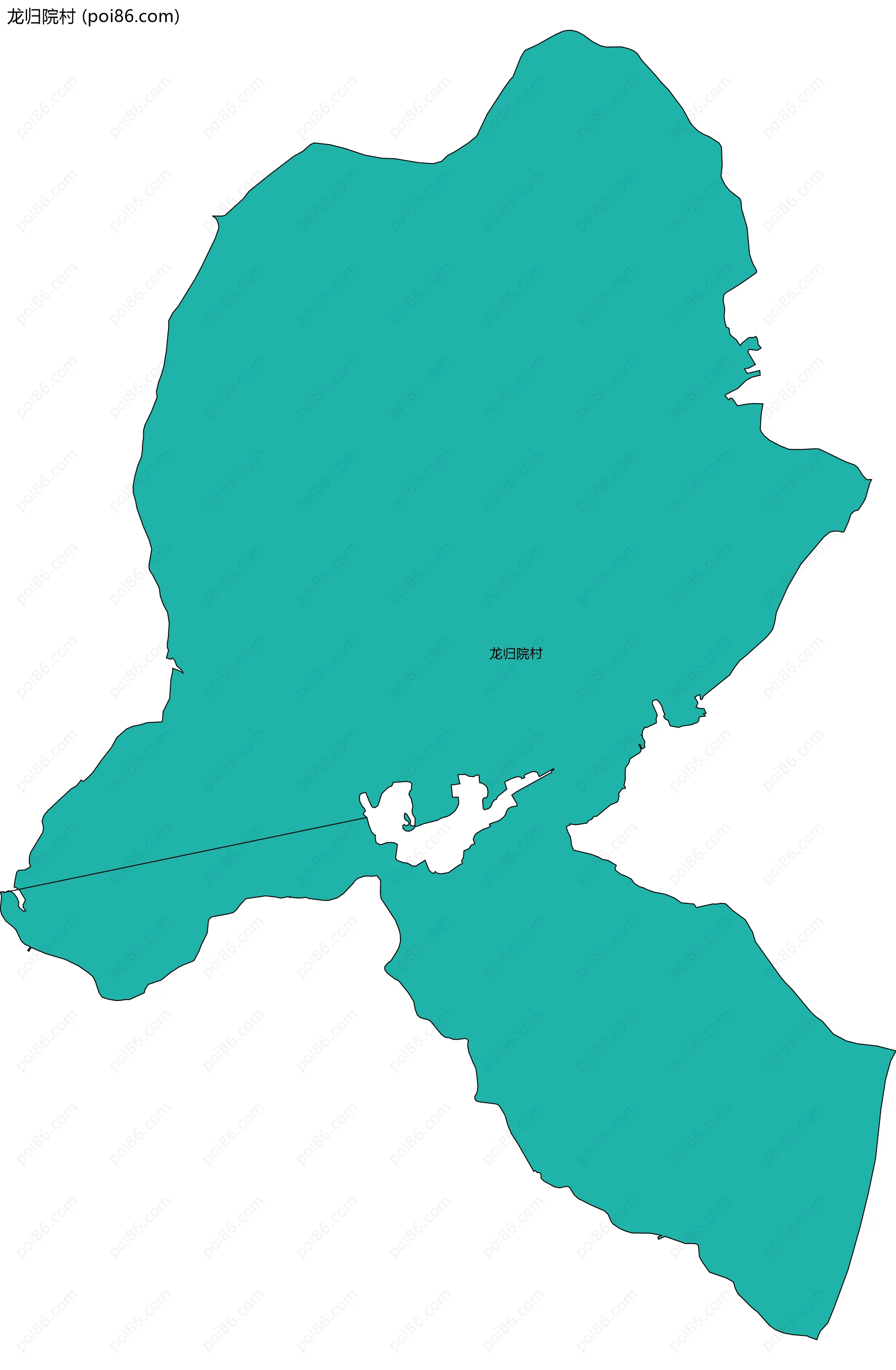 龙归院村边界地图