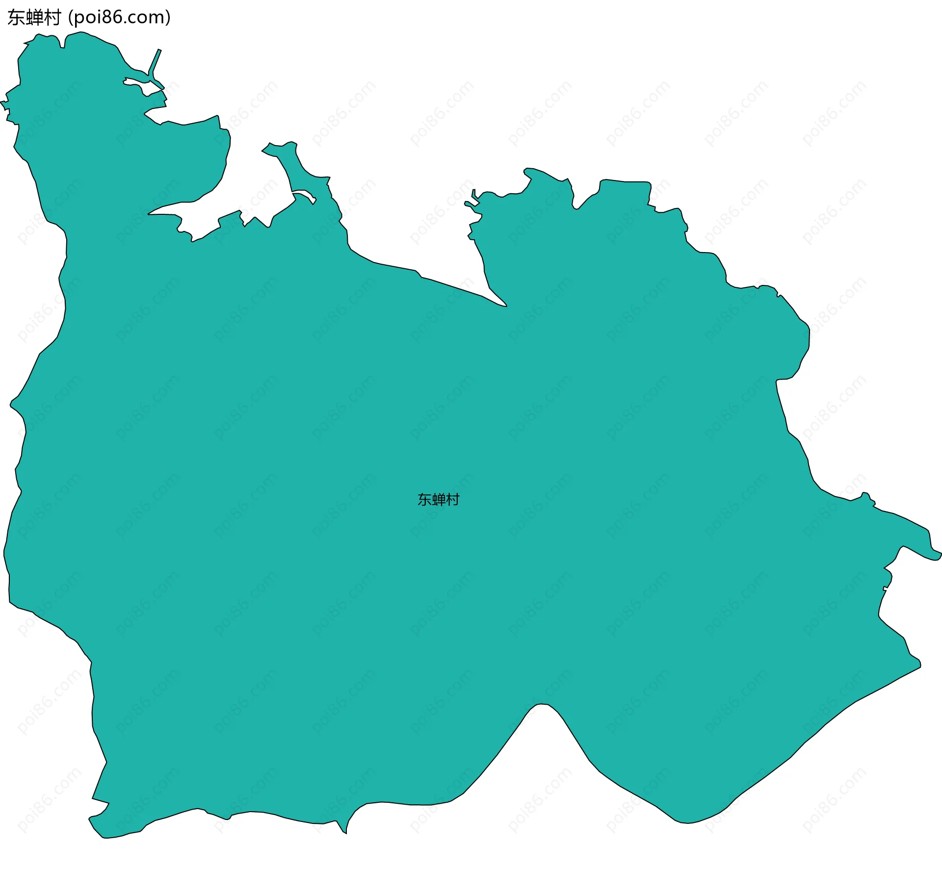 东蝉村边界地图