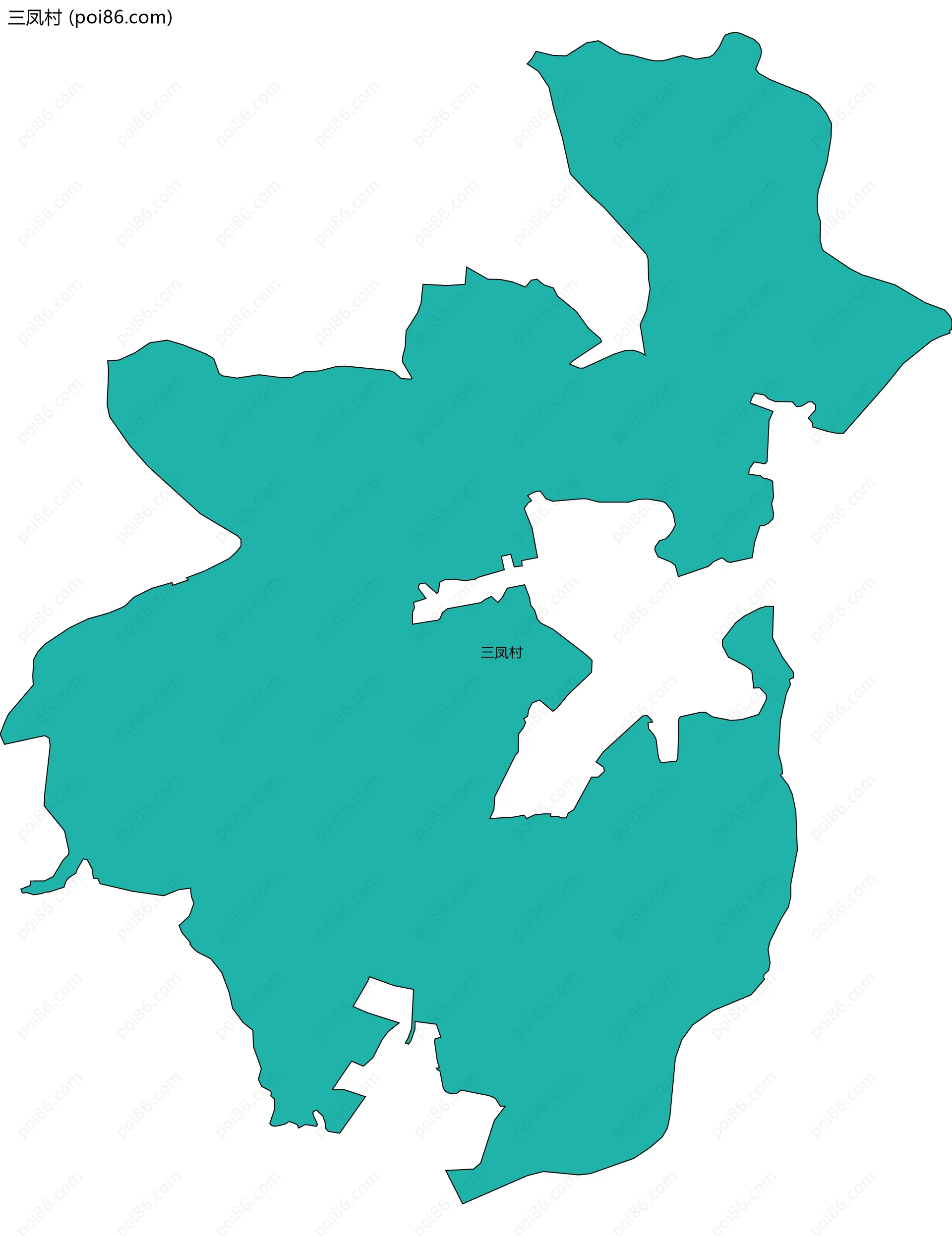 三凤村边界地图