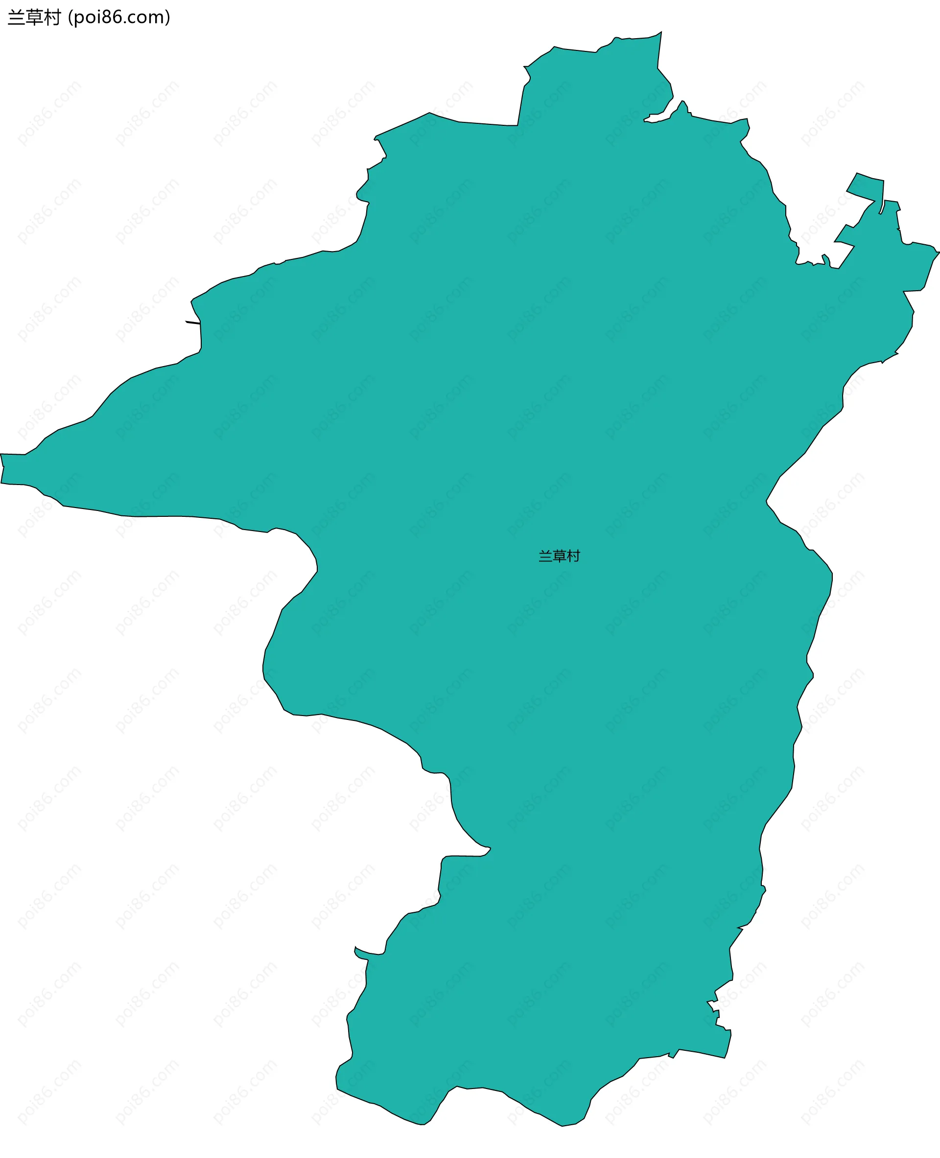 兰草村边界地图