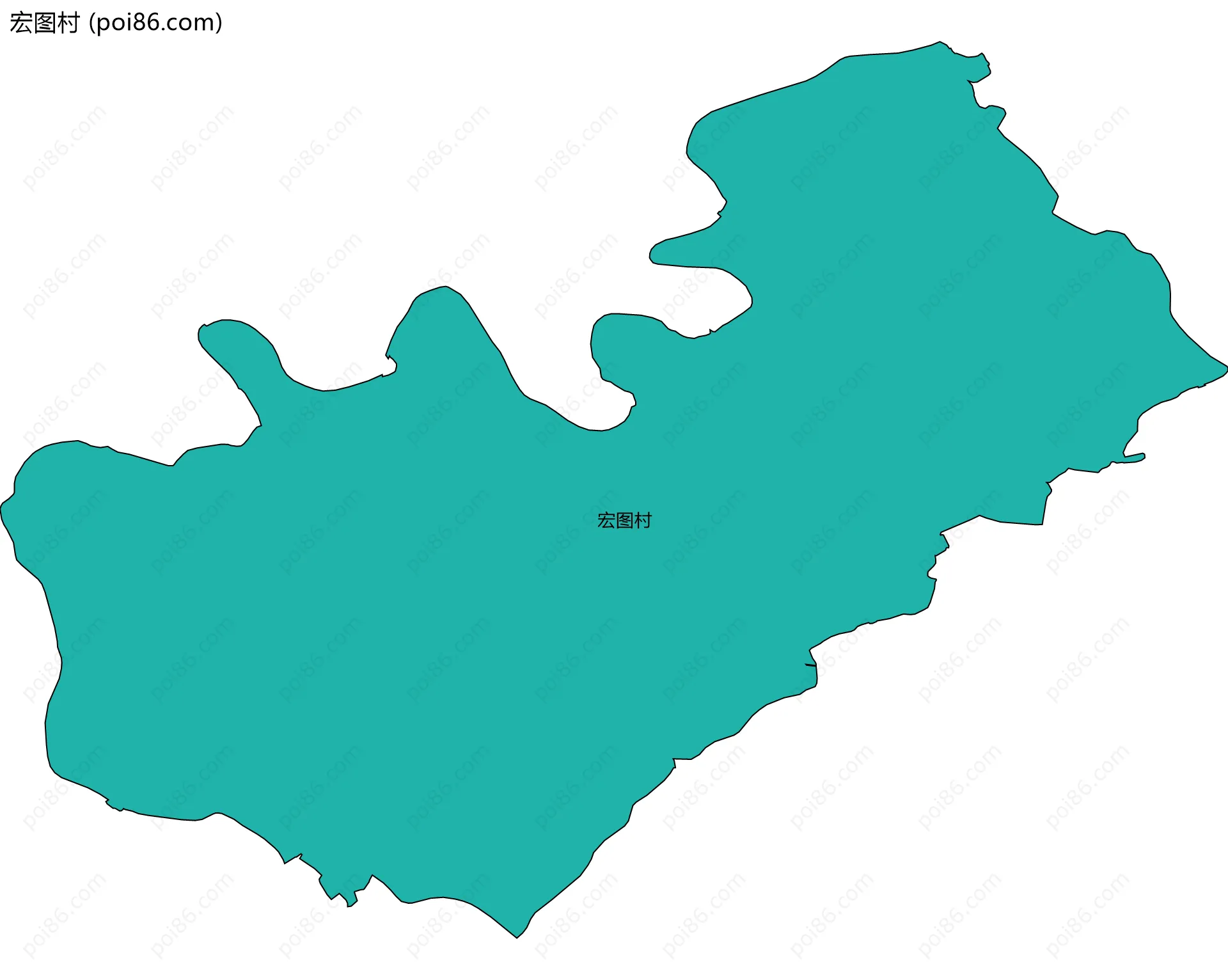 宏图村边界地图
