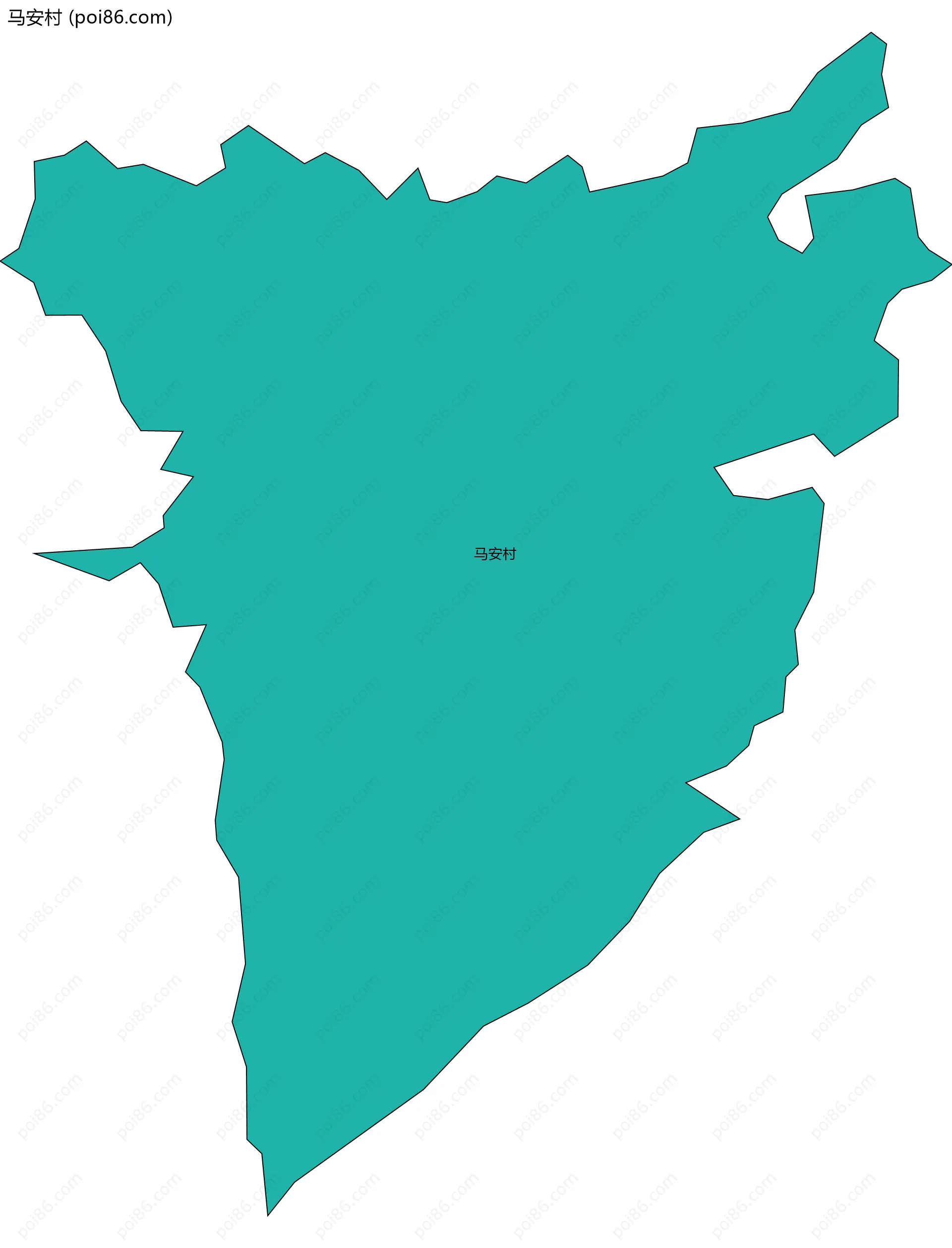 马安村边界地图