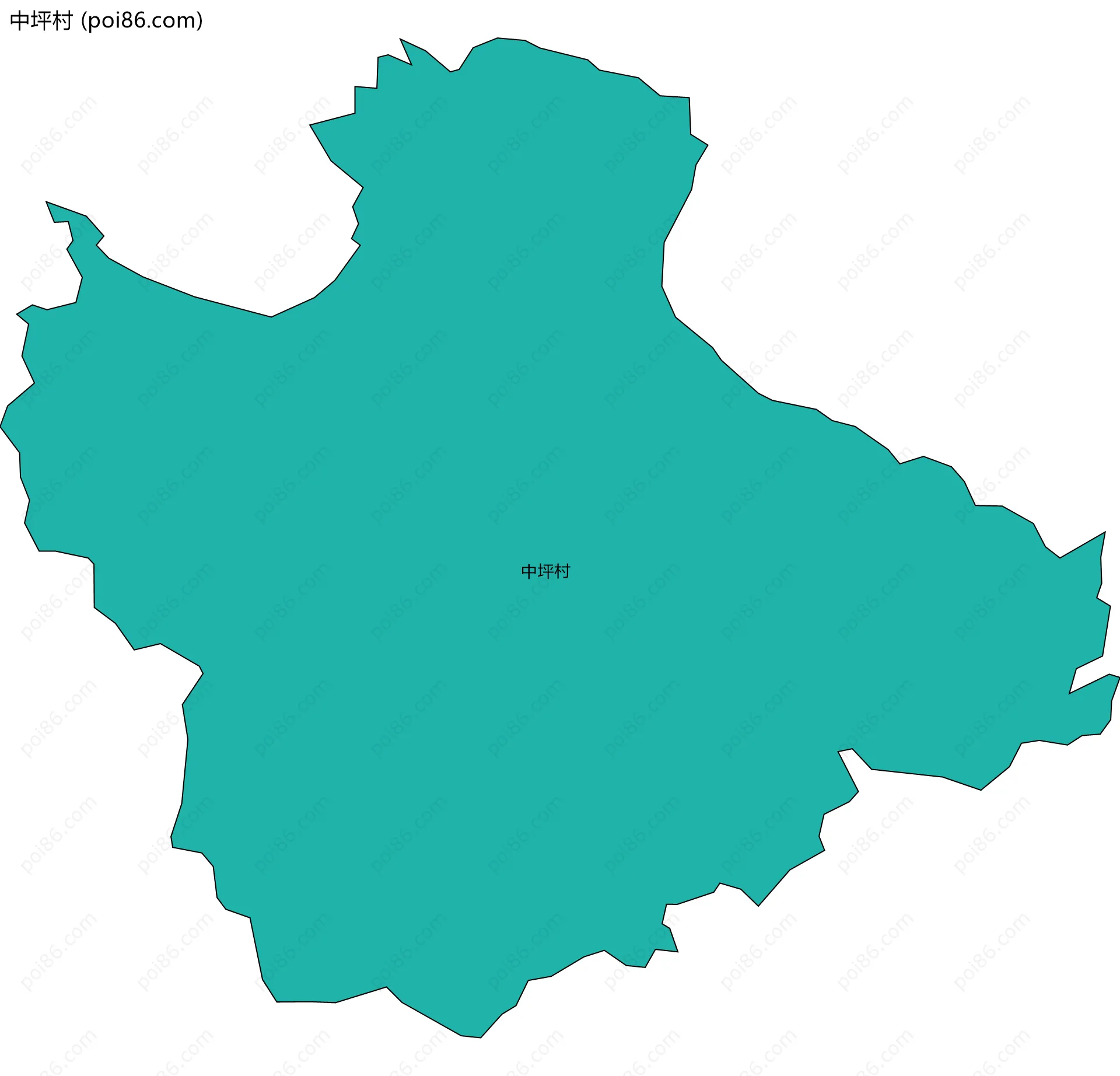中坪村边界地图