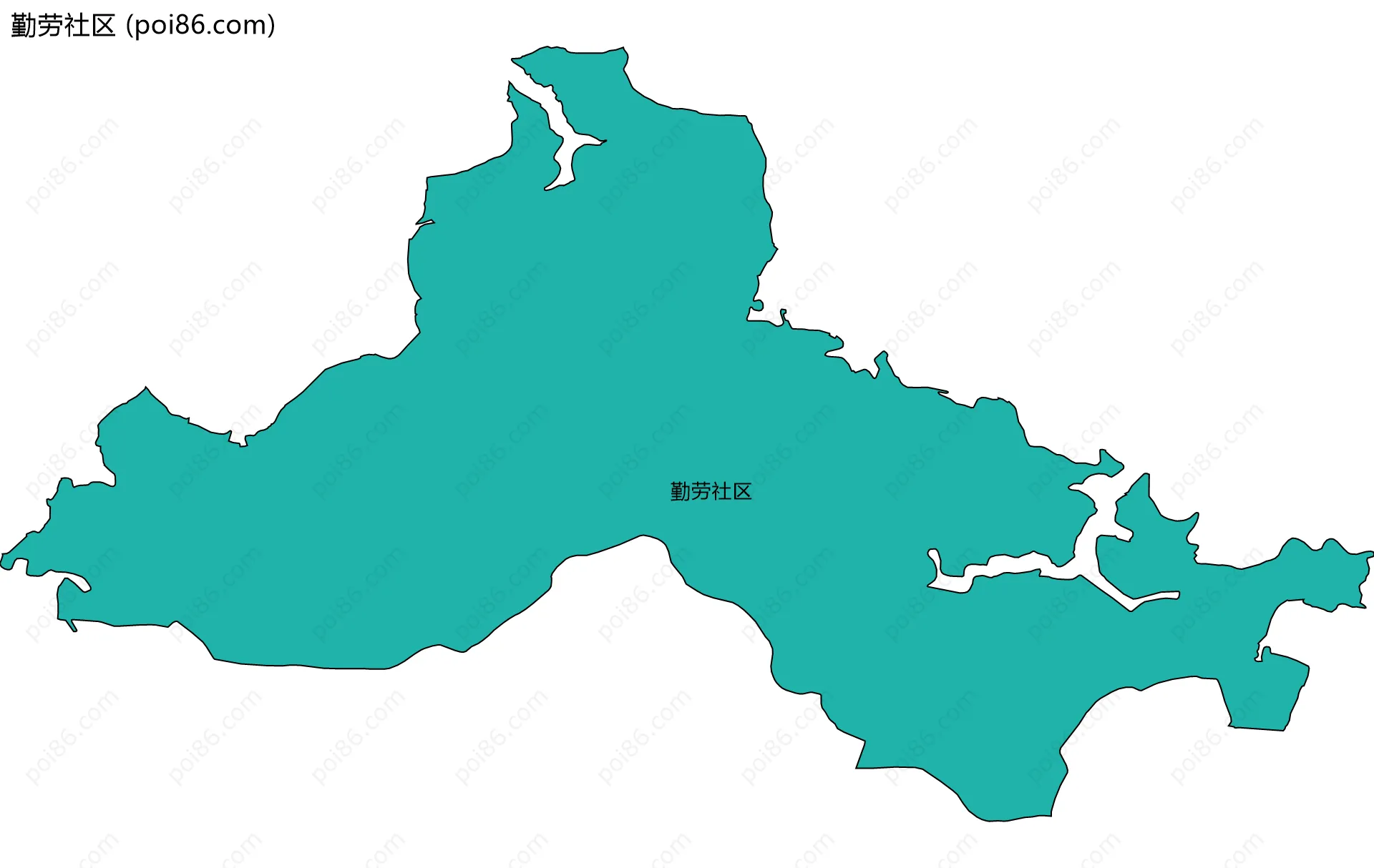 勤劳社区边界地图