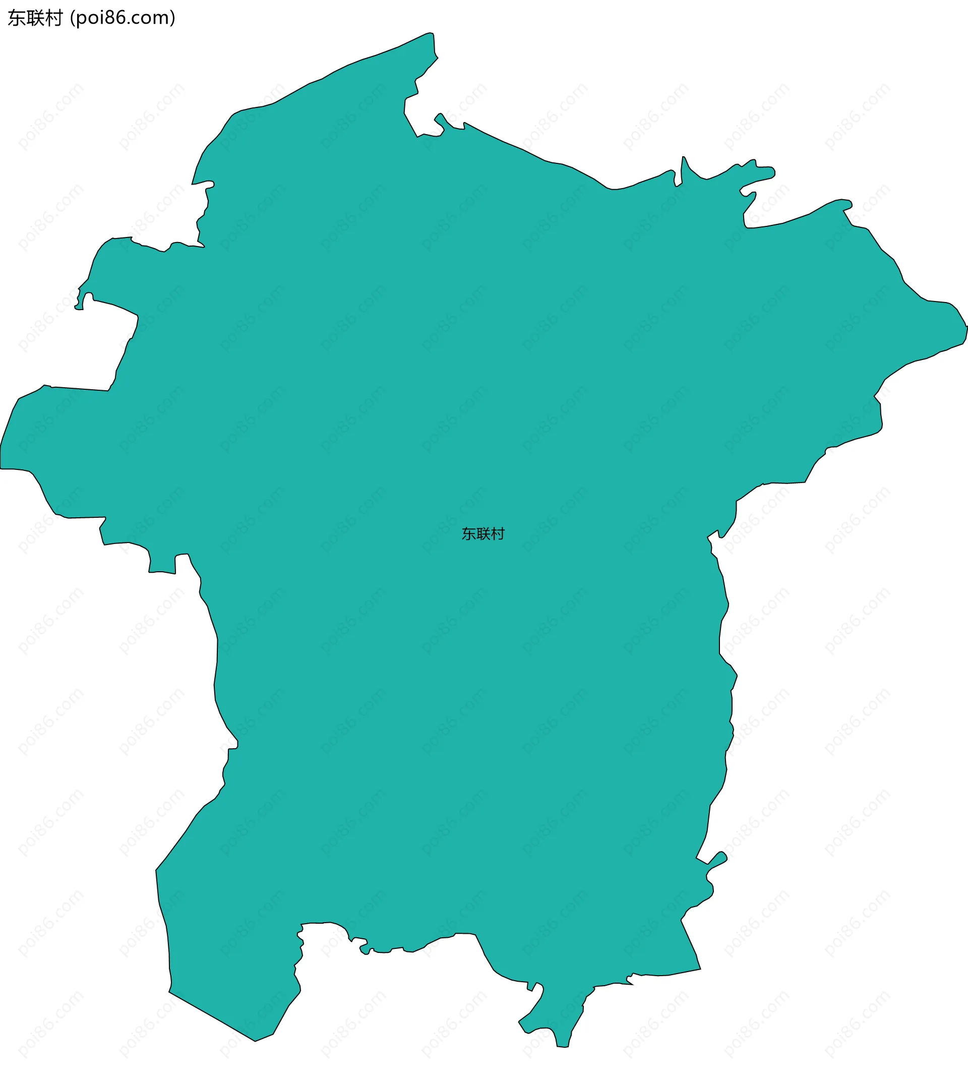 东联村边界地图