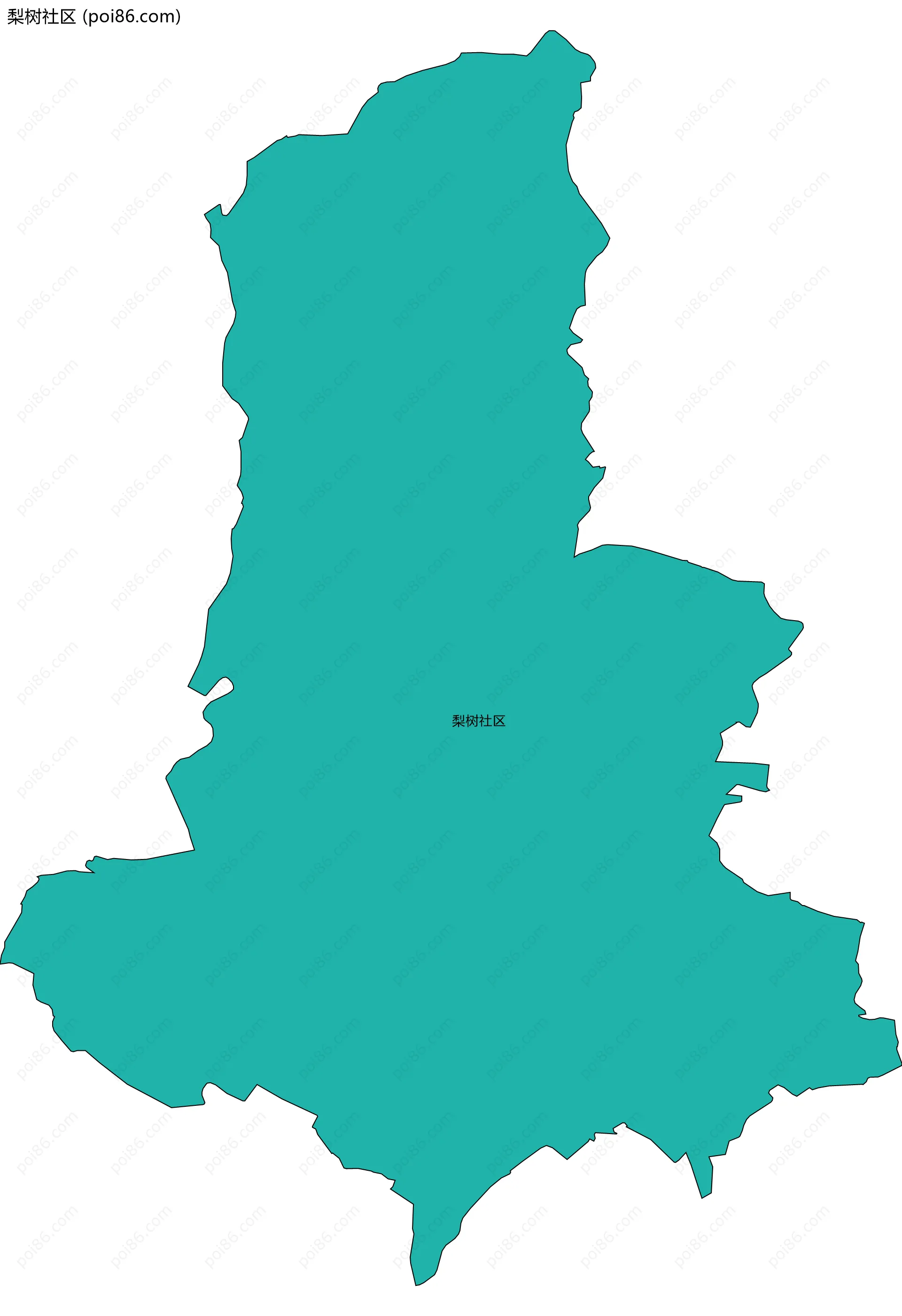 梨树社区边界地图
