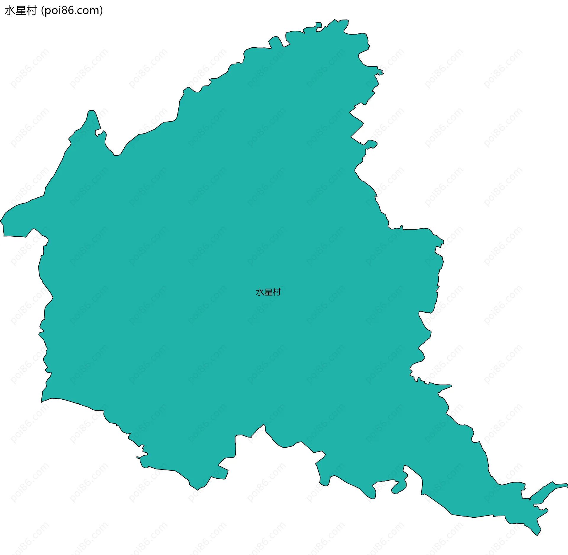 水星村边界地图