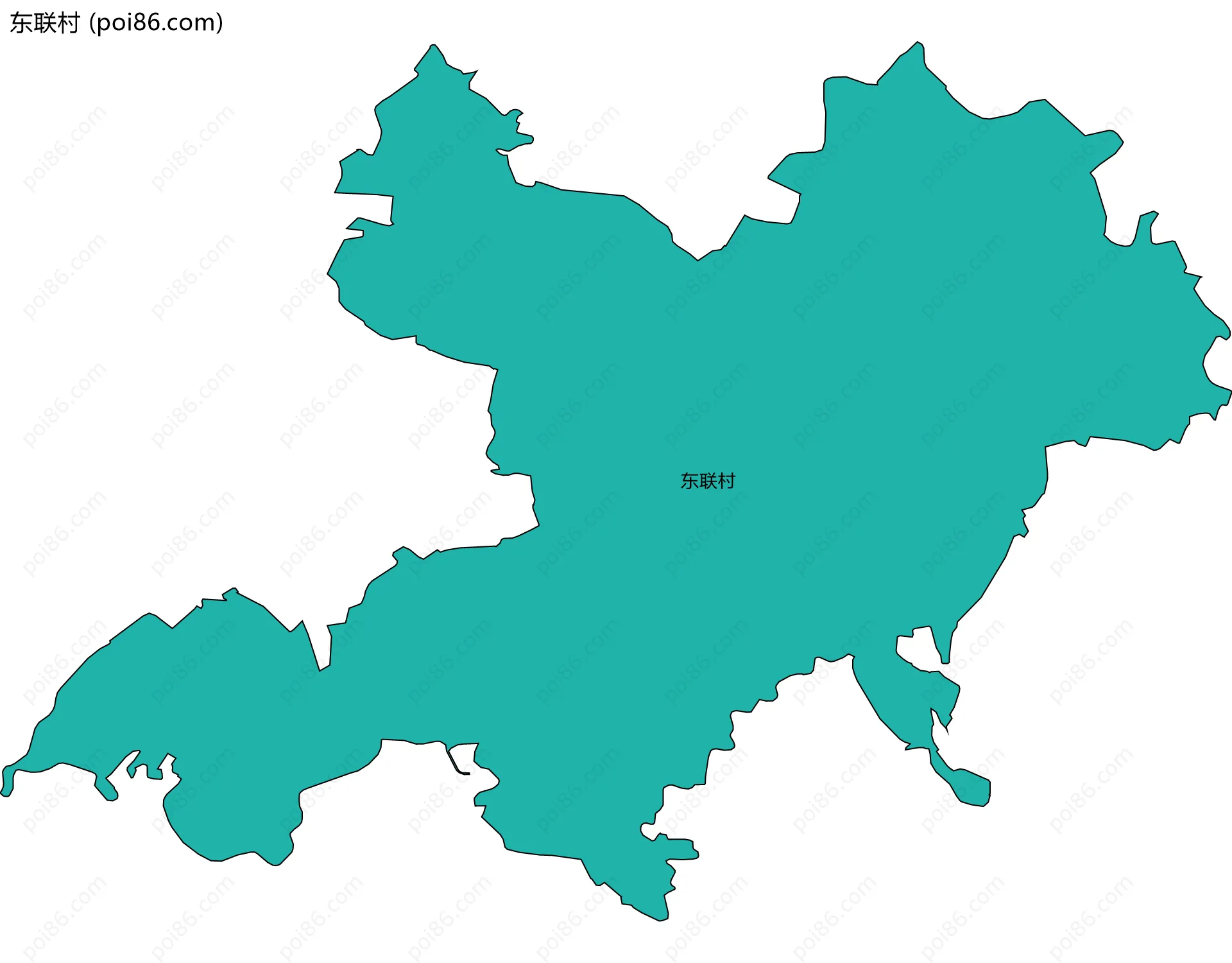 东联村边界地图