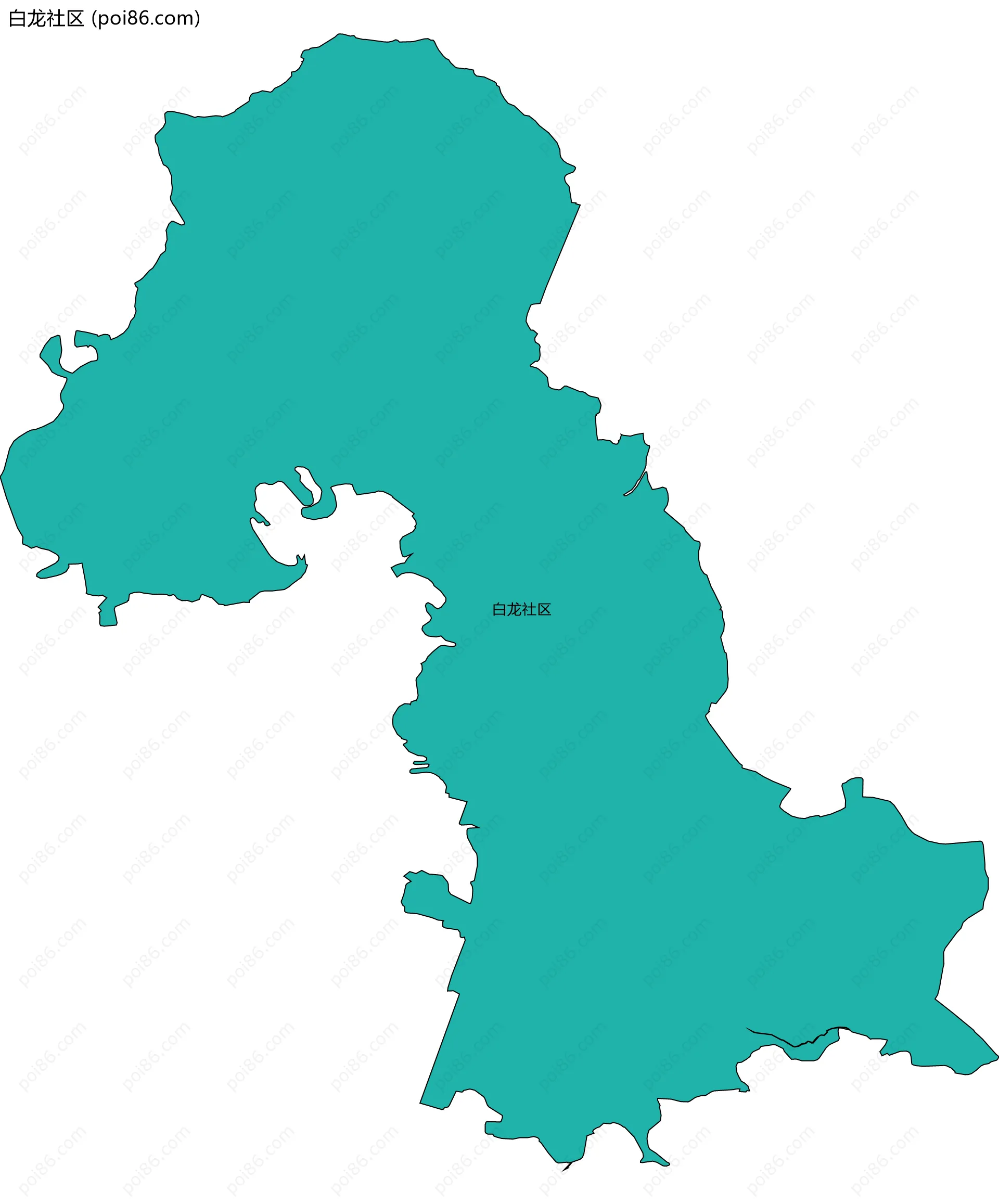 白龙社区边界地图