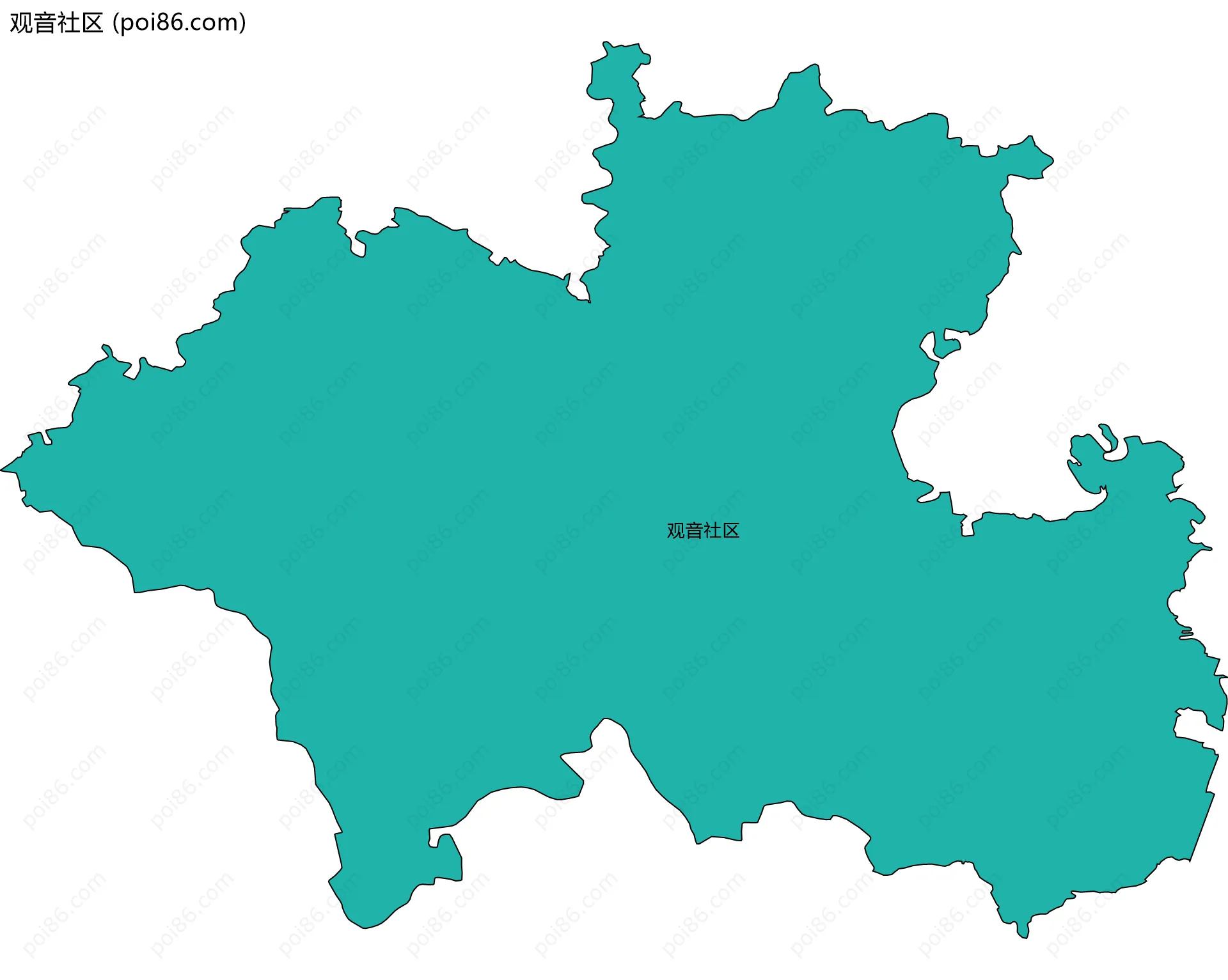 观音社区边界地图