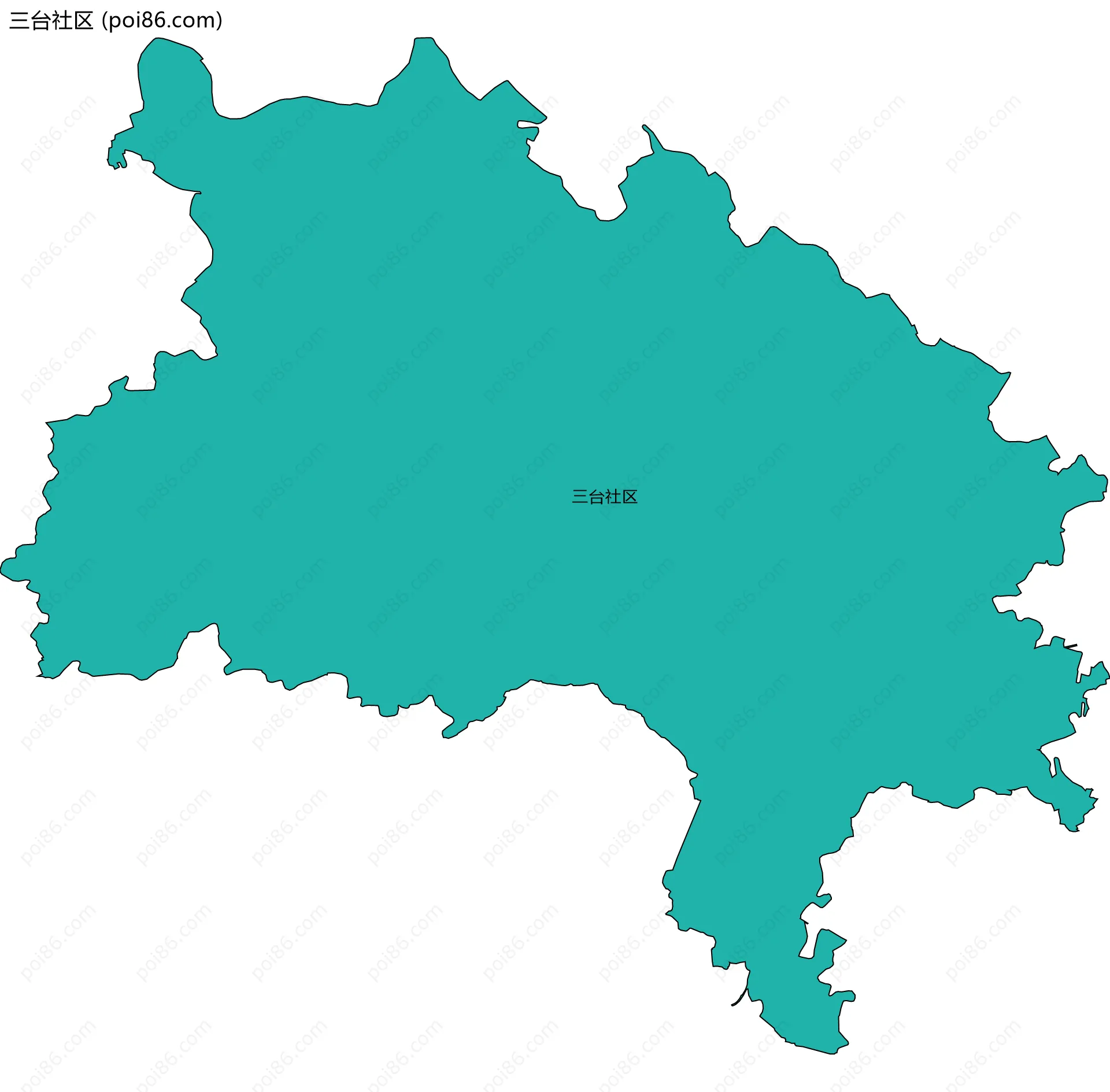 三台社区边界地图