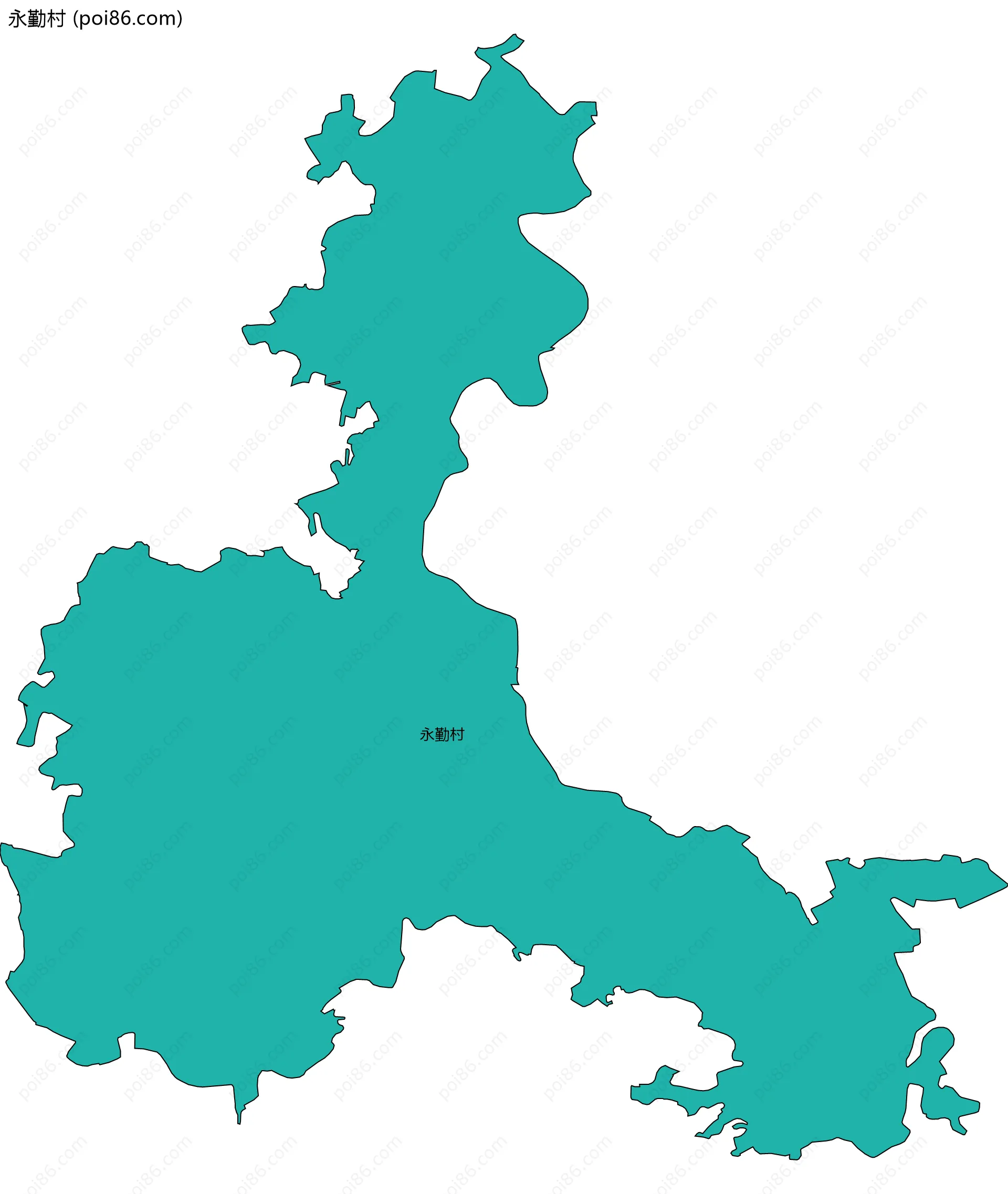 永勤村边界地图