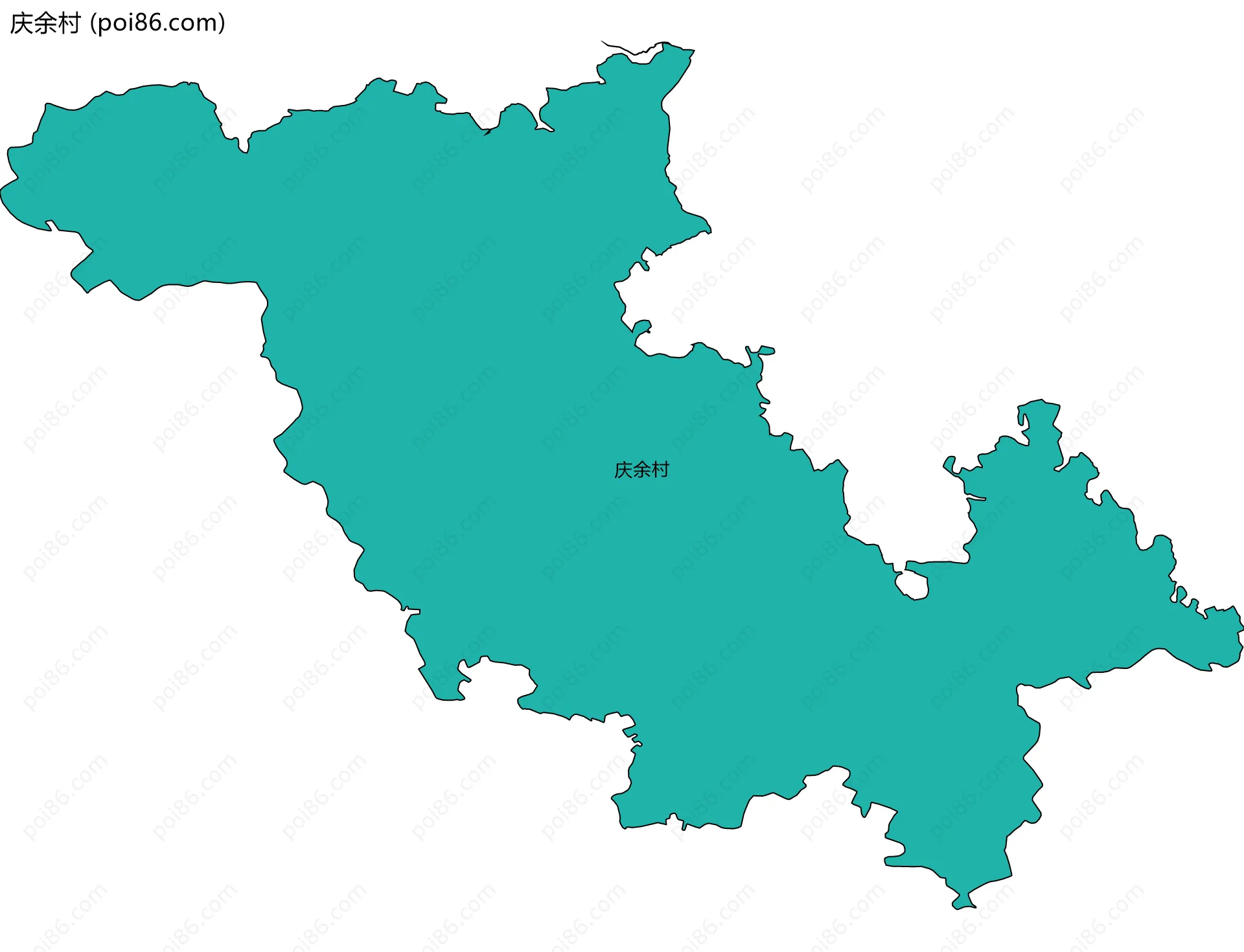 庆余村边界地图