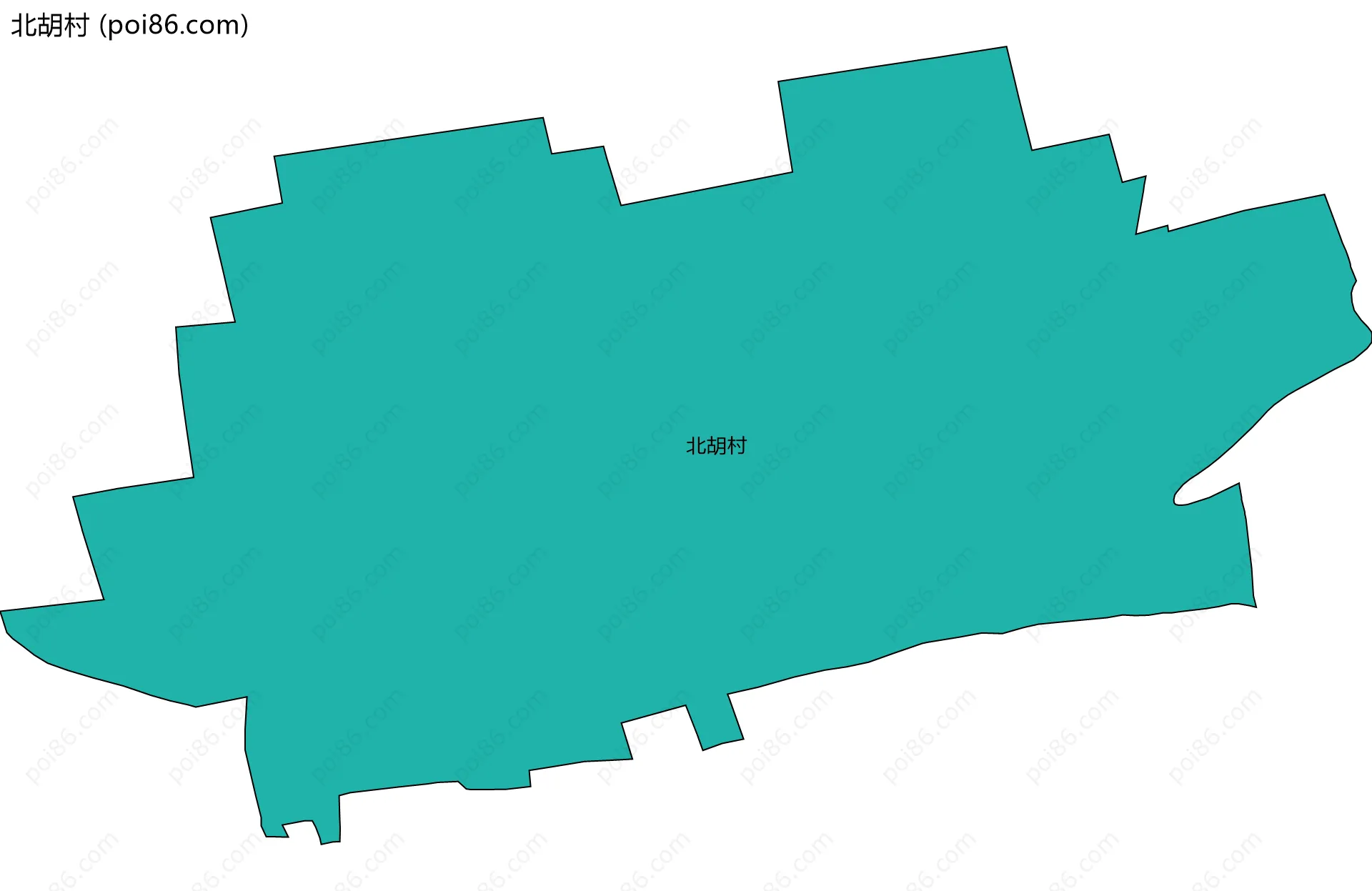北胡村边界地图