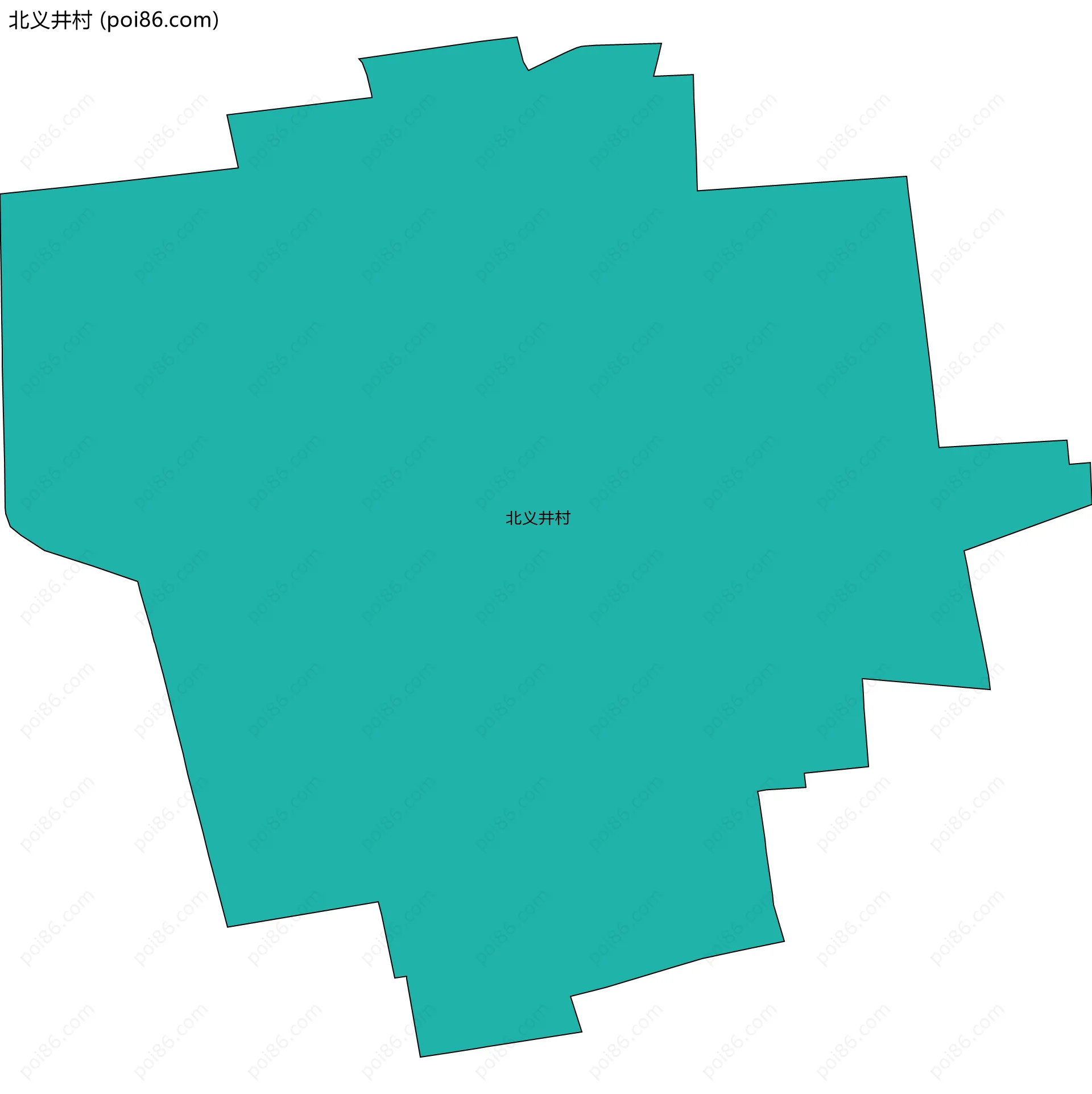 北义井村边界地图