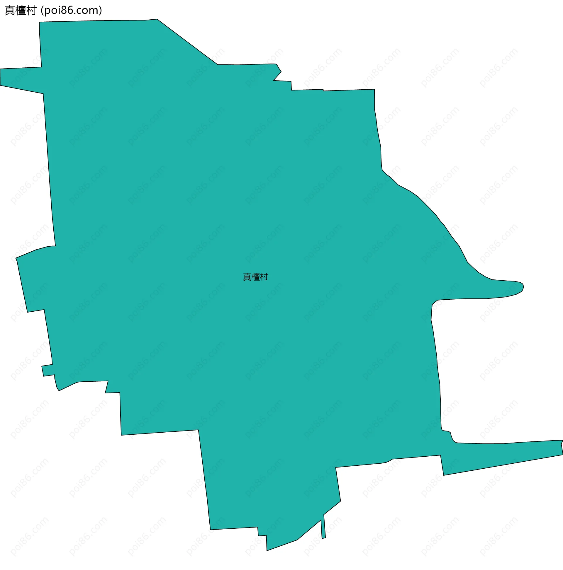 真檀村边界地图